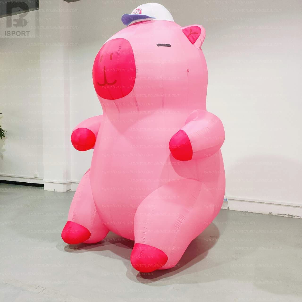 Giant Custom Inflatable Capybara Character with LED Lighting