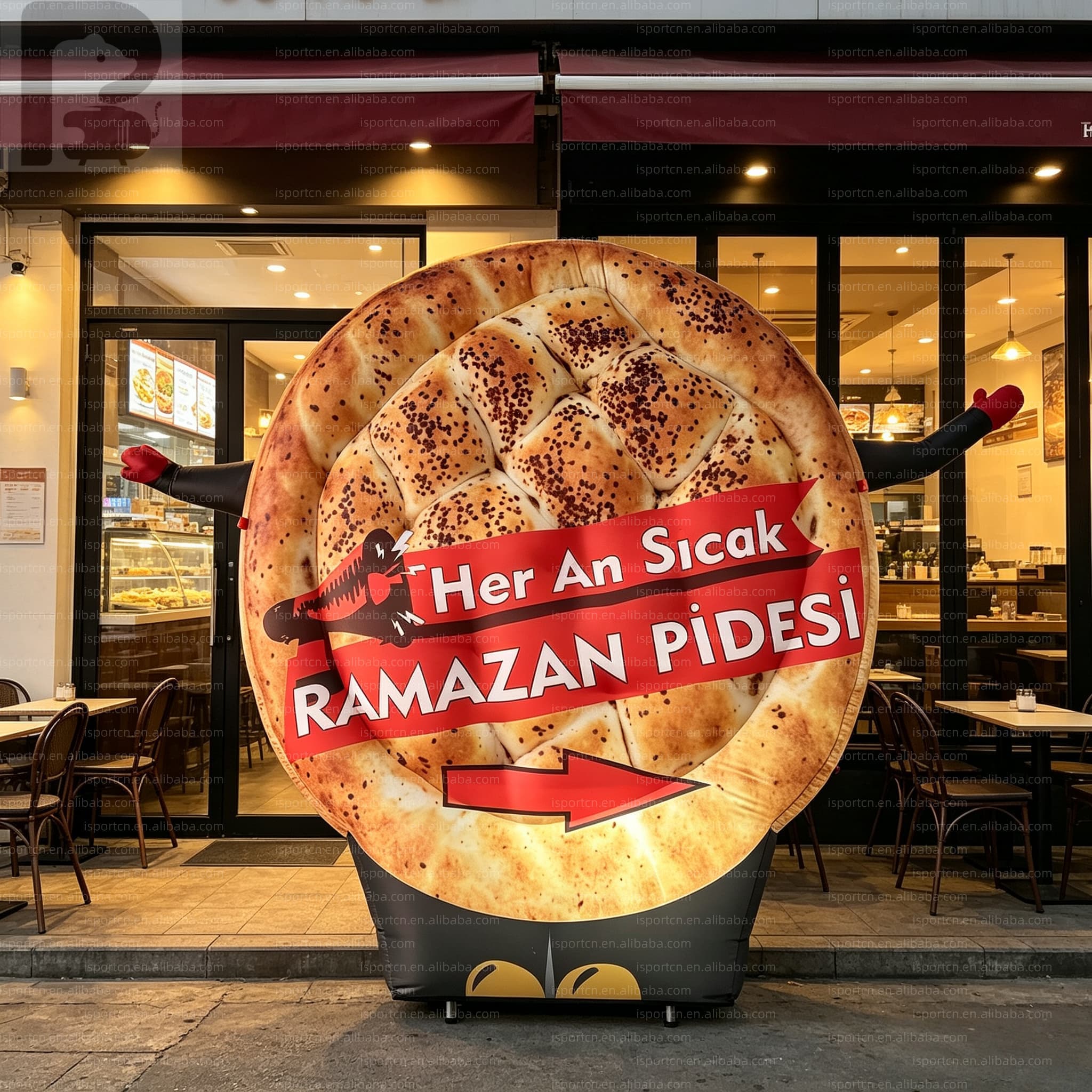 Custom Giant Inflatable Waving Pita Bread Air Dancer