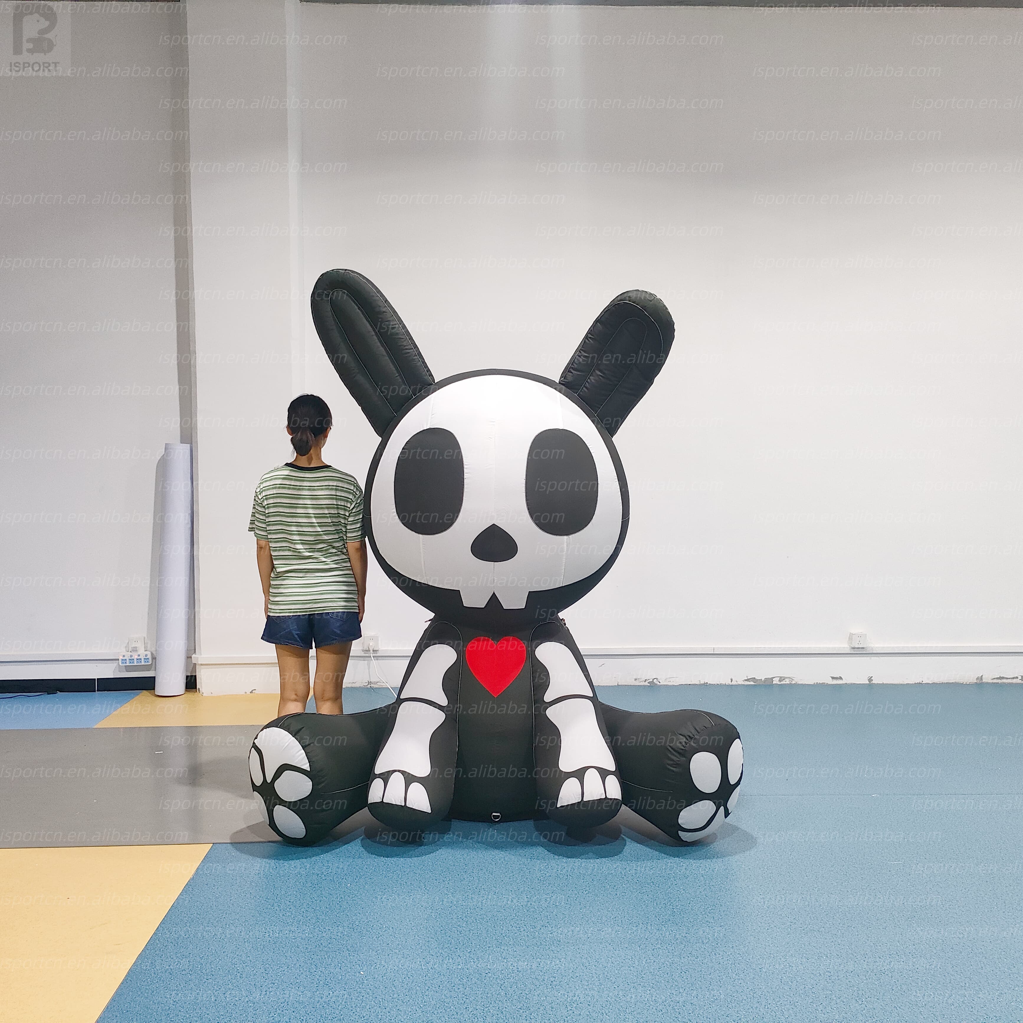 Giant Inflatable Skeleton Bunny with LED Lights