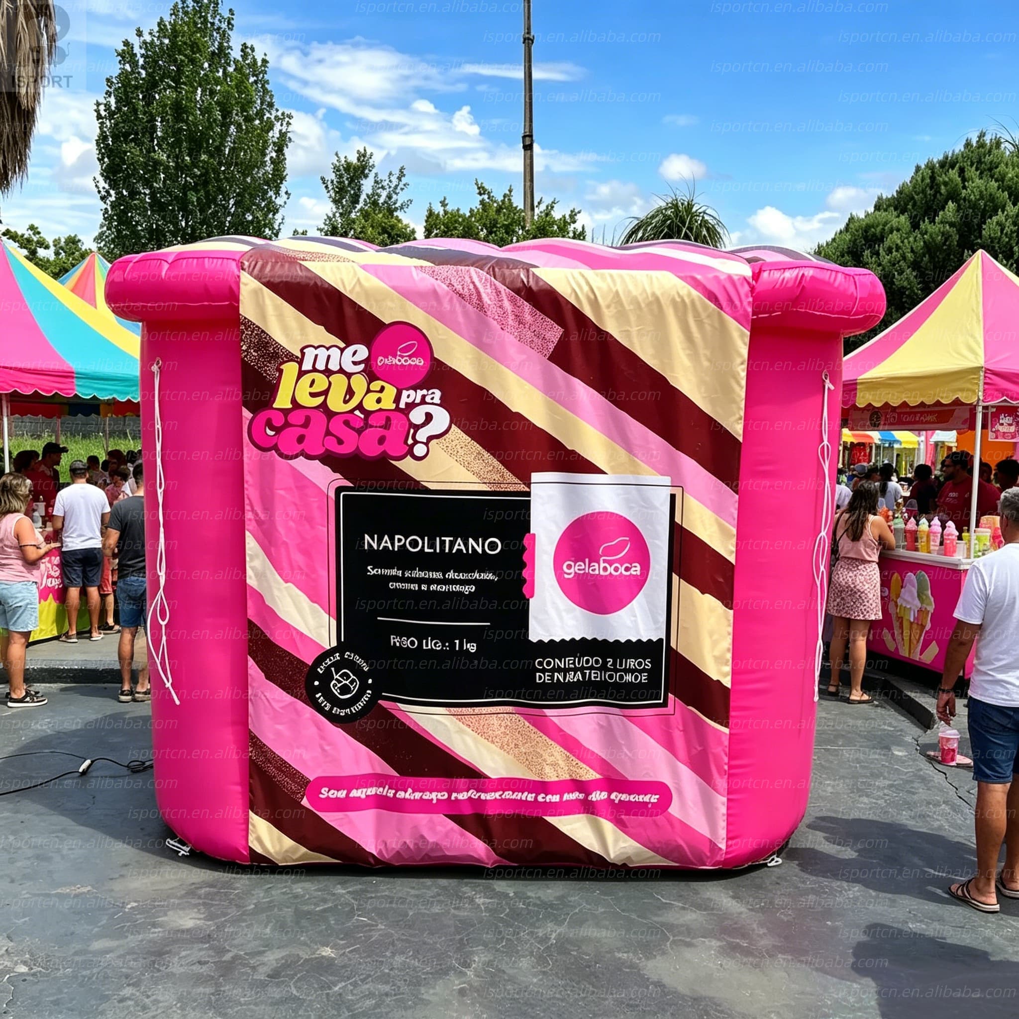 Giant Inflatable Ice Cream Tub for Outdoor Advertising