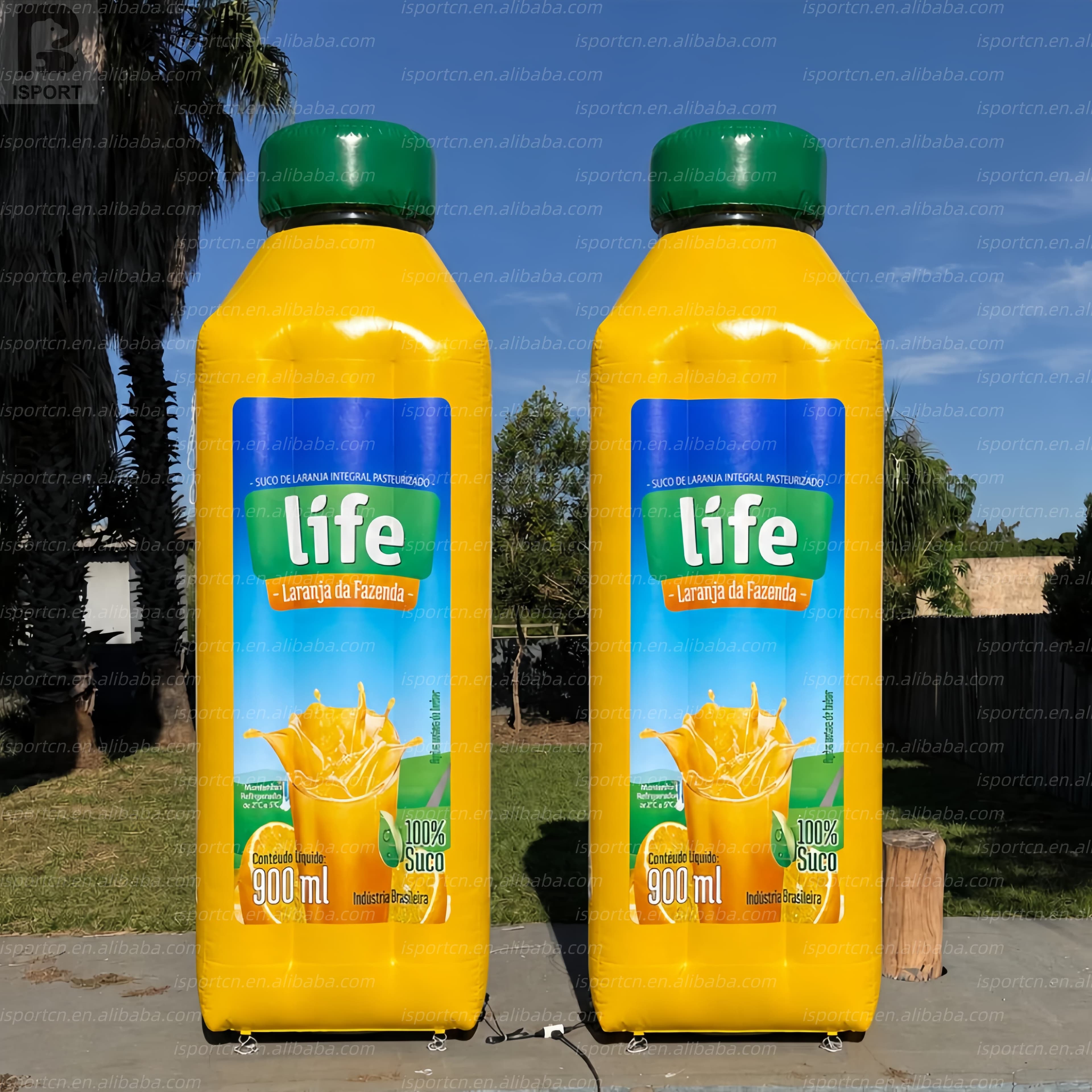 Custom Giant Inflatable Orange Juice Bottle Replica