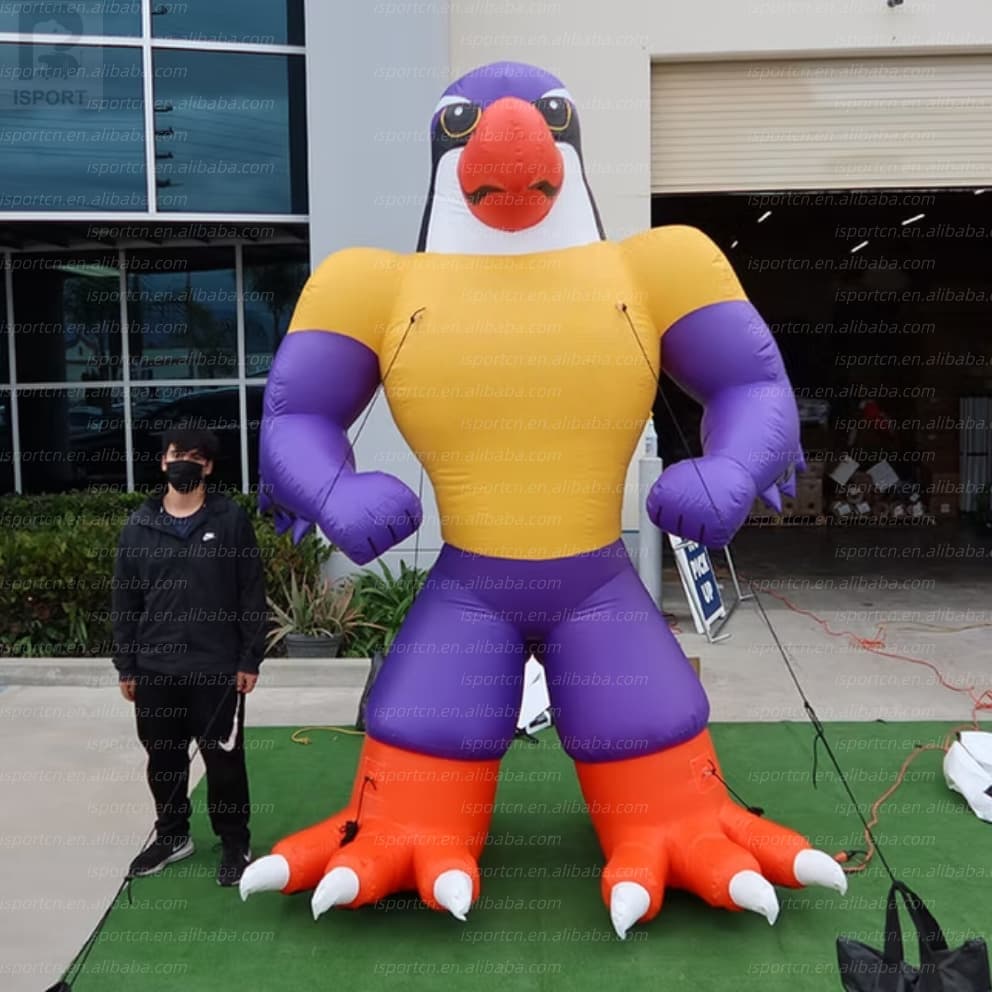 Giant Inflatable Falcon Mascot - Custom Sports Team Advertising