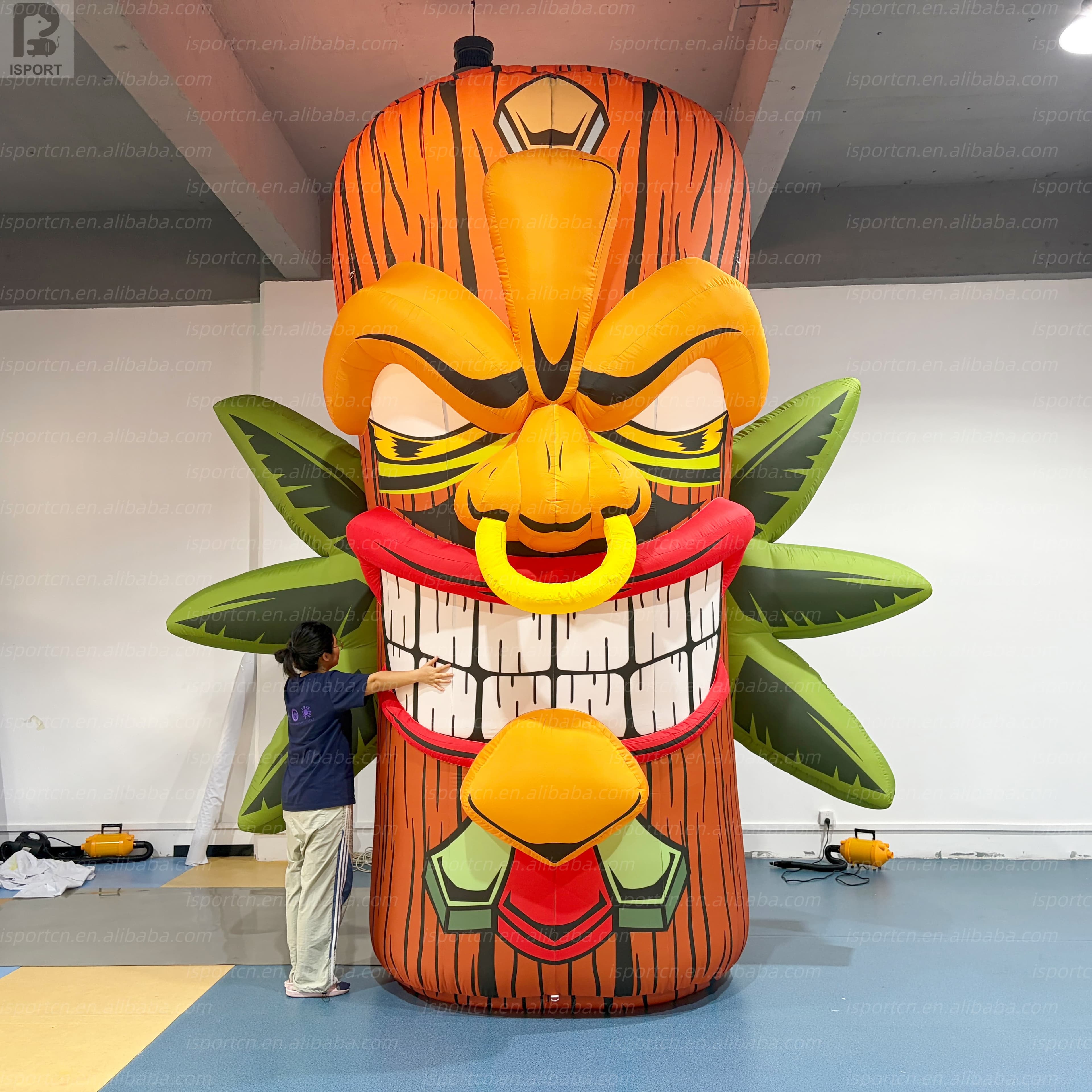 Giant Inflatable Tiki Totem Pole with LED Lighting