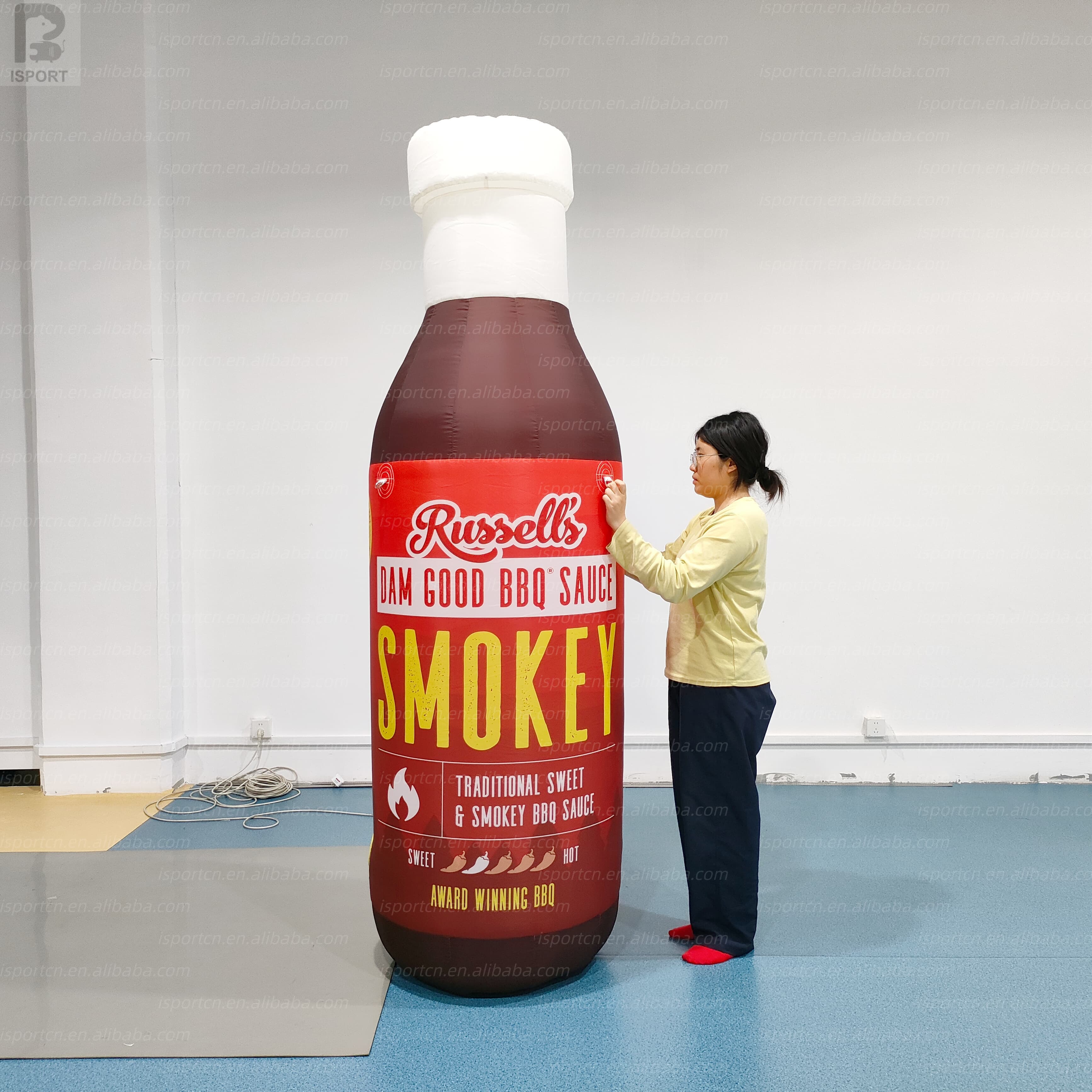 Giant Inflatable BBQ Sauce Bottle with Custom Logo
