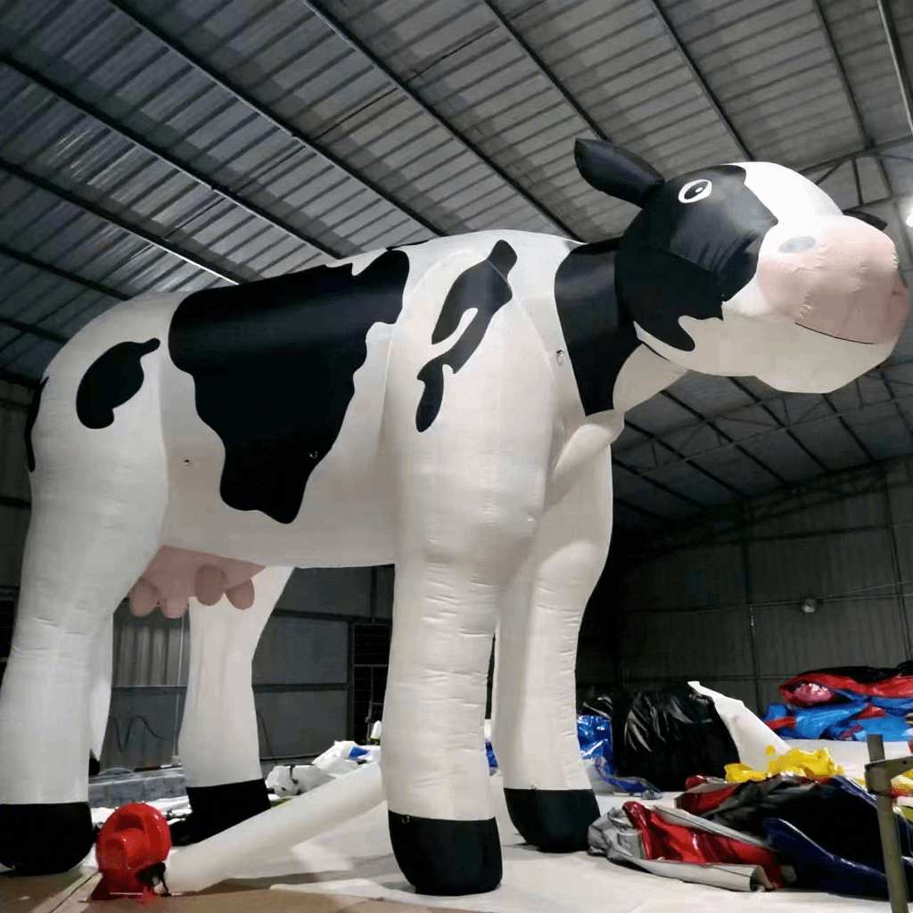 Custom Inflatable Advertising Cow for Promotions and Events