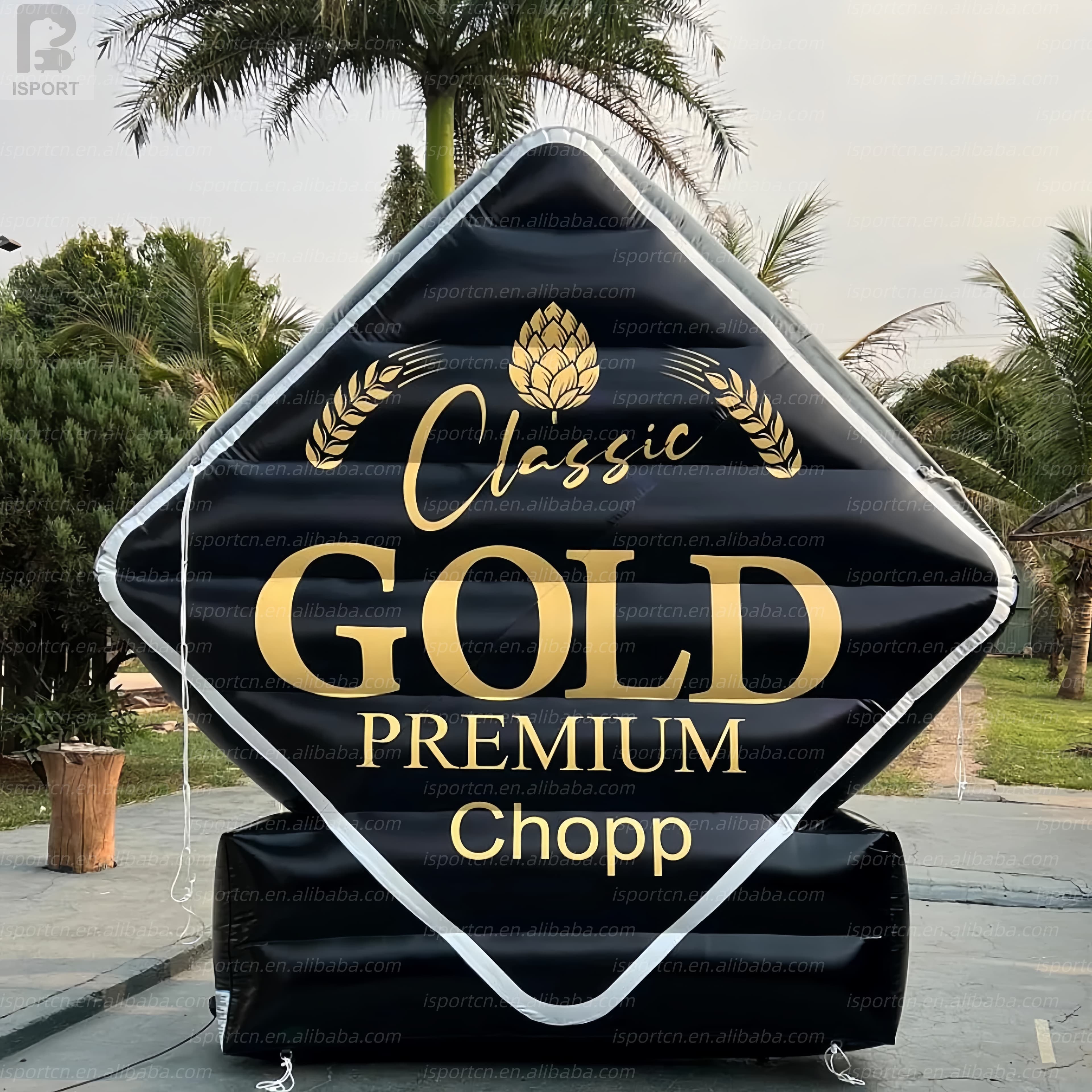 Custom Giant Inflatable Brand Logo Sign with LED Lighting