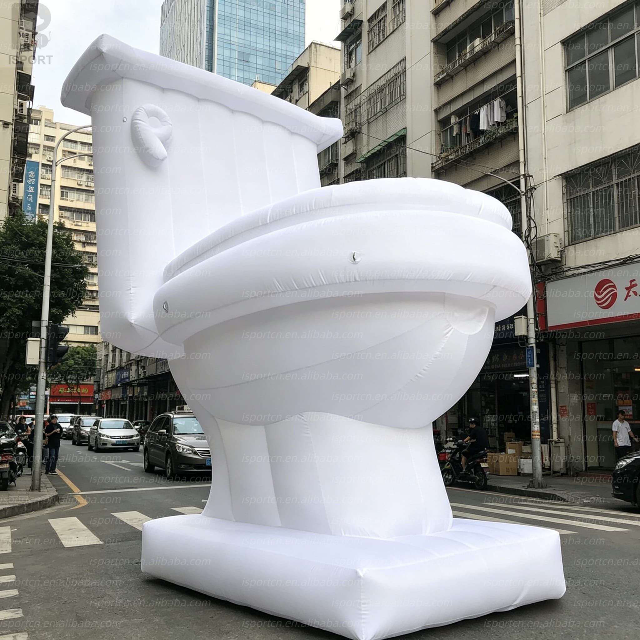 Giant Inflatable Toilet Advertising Prop for Brand Promotions