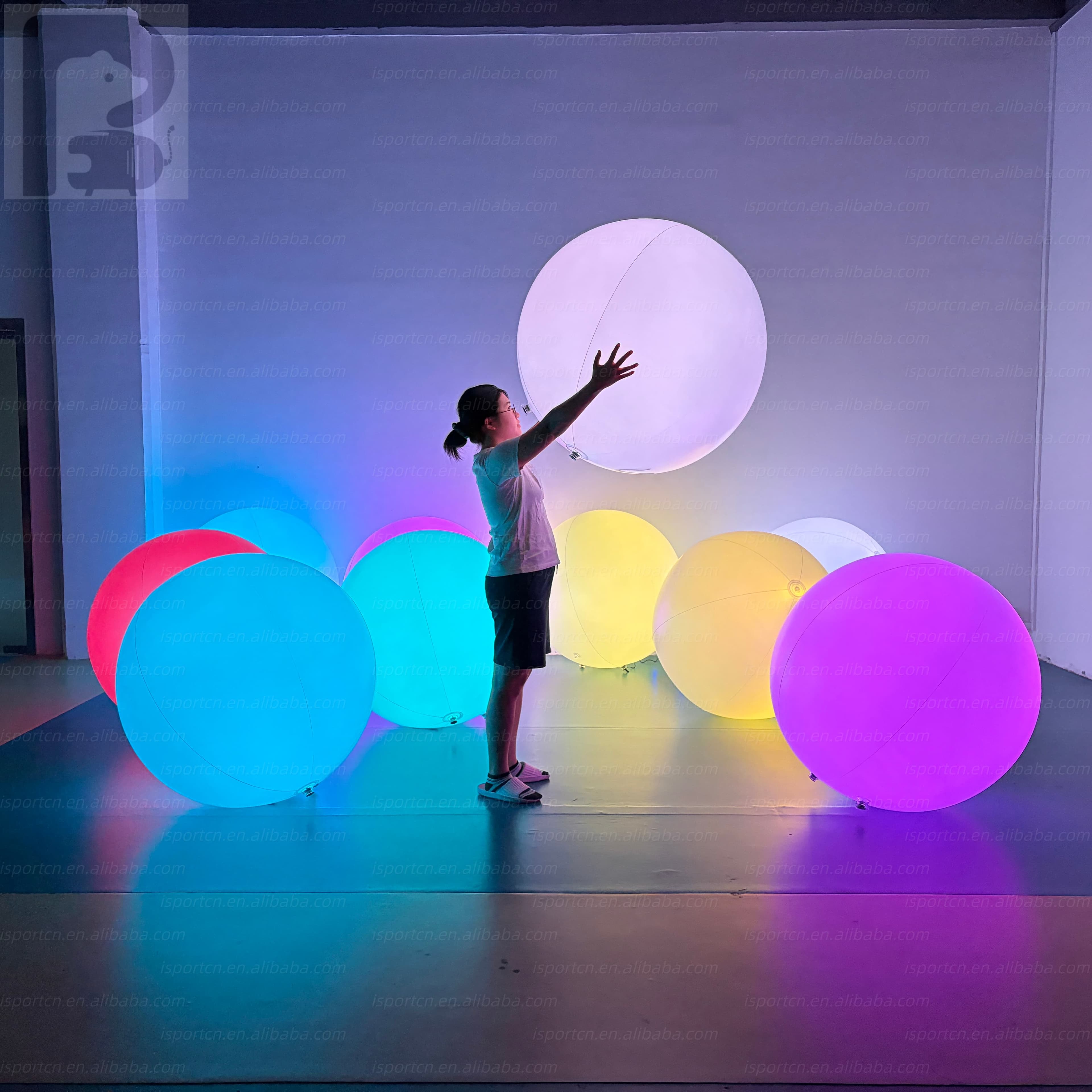 Custom Giant LED Illuminated Glowing Inflatable Ball
