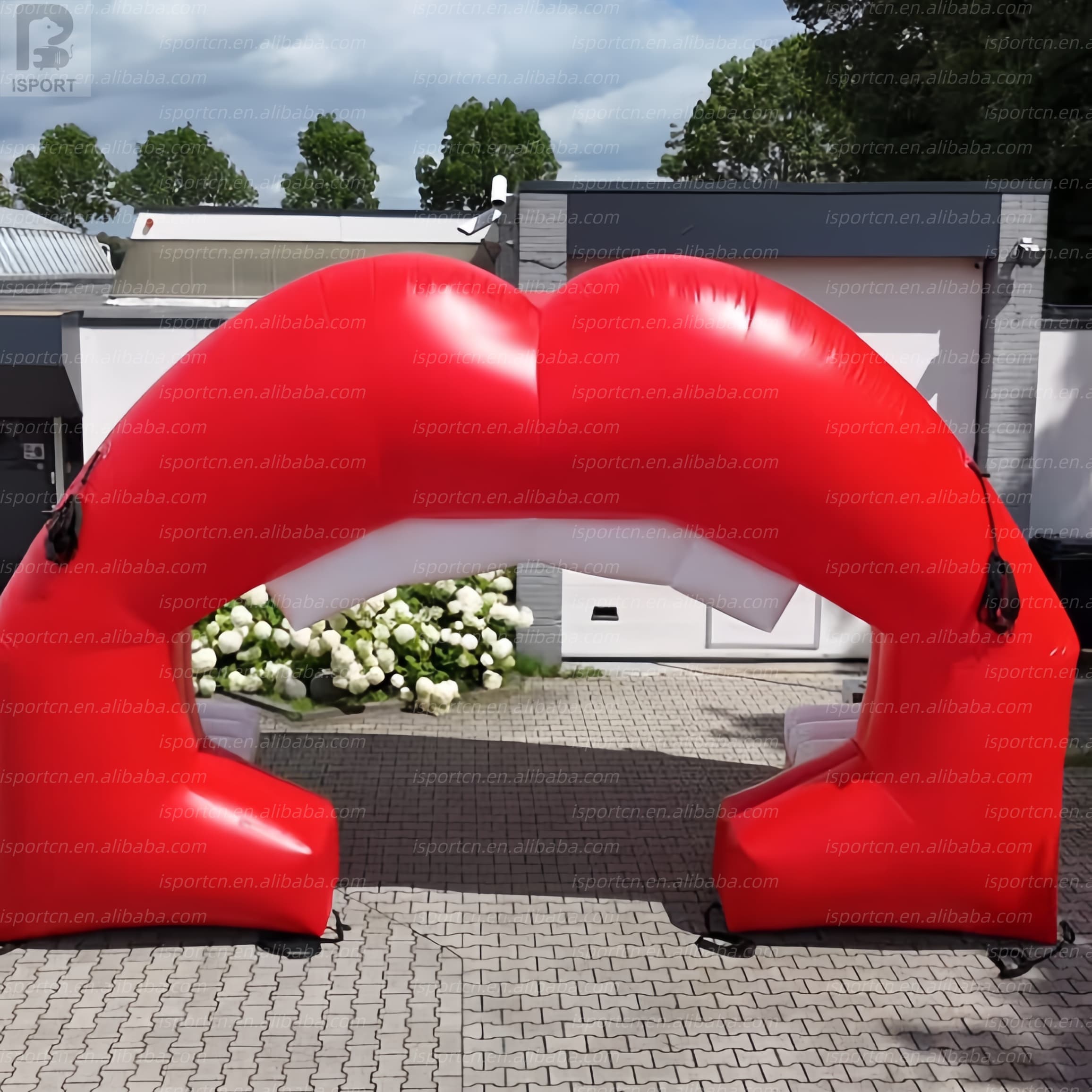 Custom Inflatable Mouth Arch with LED Lighting