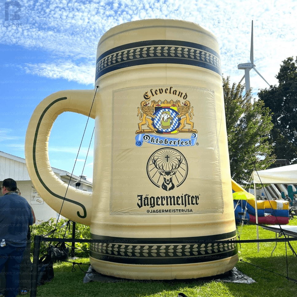 Giant Inflatable Beer Mug for Oktoberfest and Brewery Events