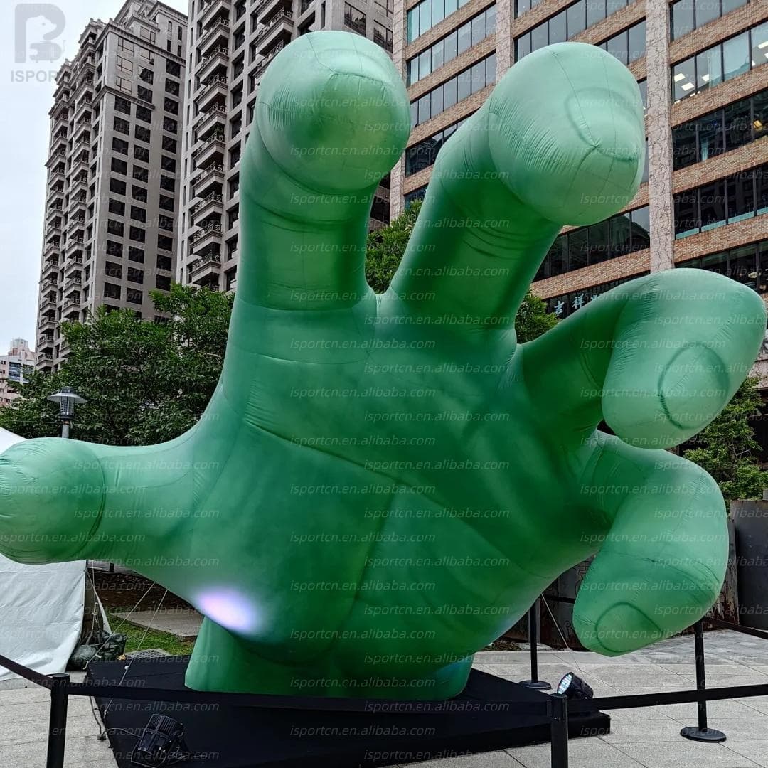 Giant Inflatable Zombie Hand – Custom Green Horror Prop