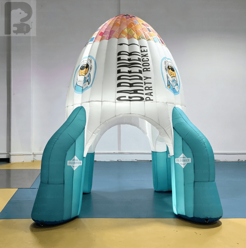 Custom Giant Inflatable Rocket Tunnel Arch Walk Through