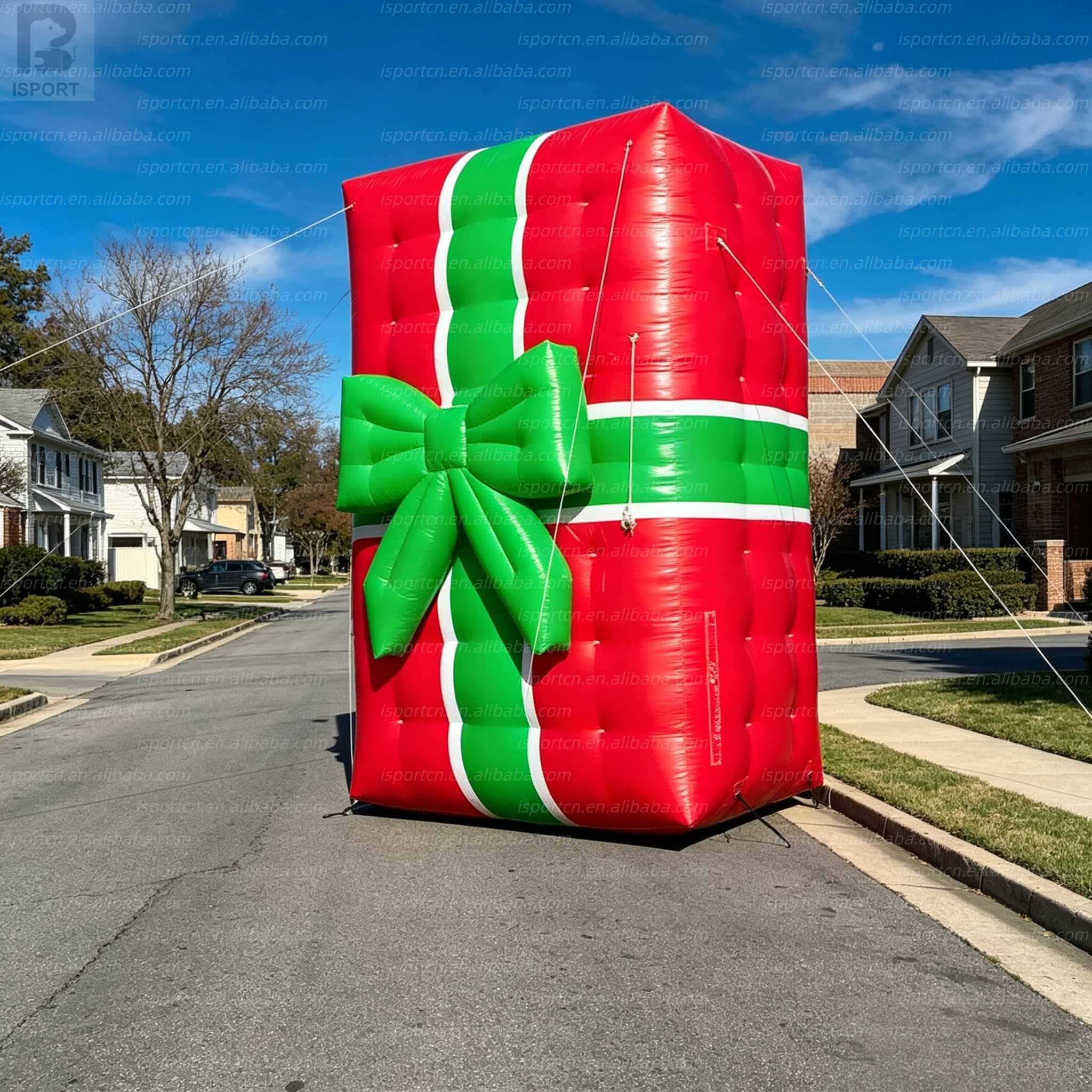 Giant LED Inflatable Gift Box - Custom Christmas Decoration