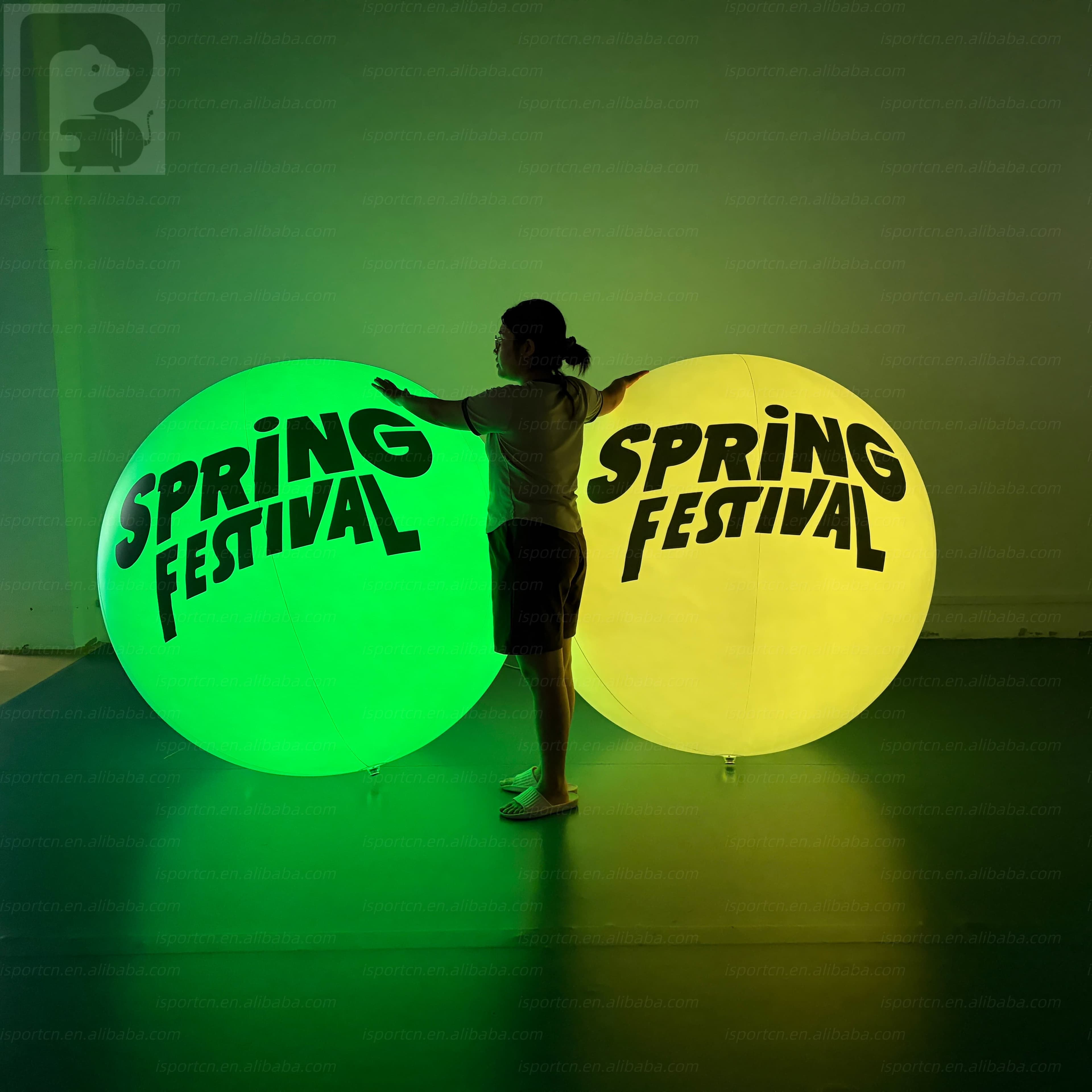 Custom Printed LED Sphere Inflatable Balloon with RGB Lighting
