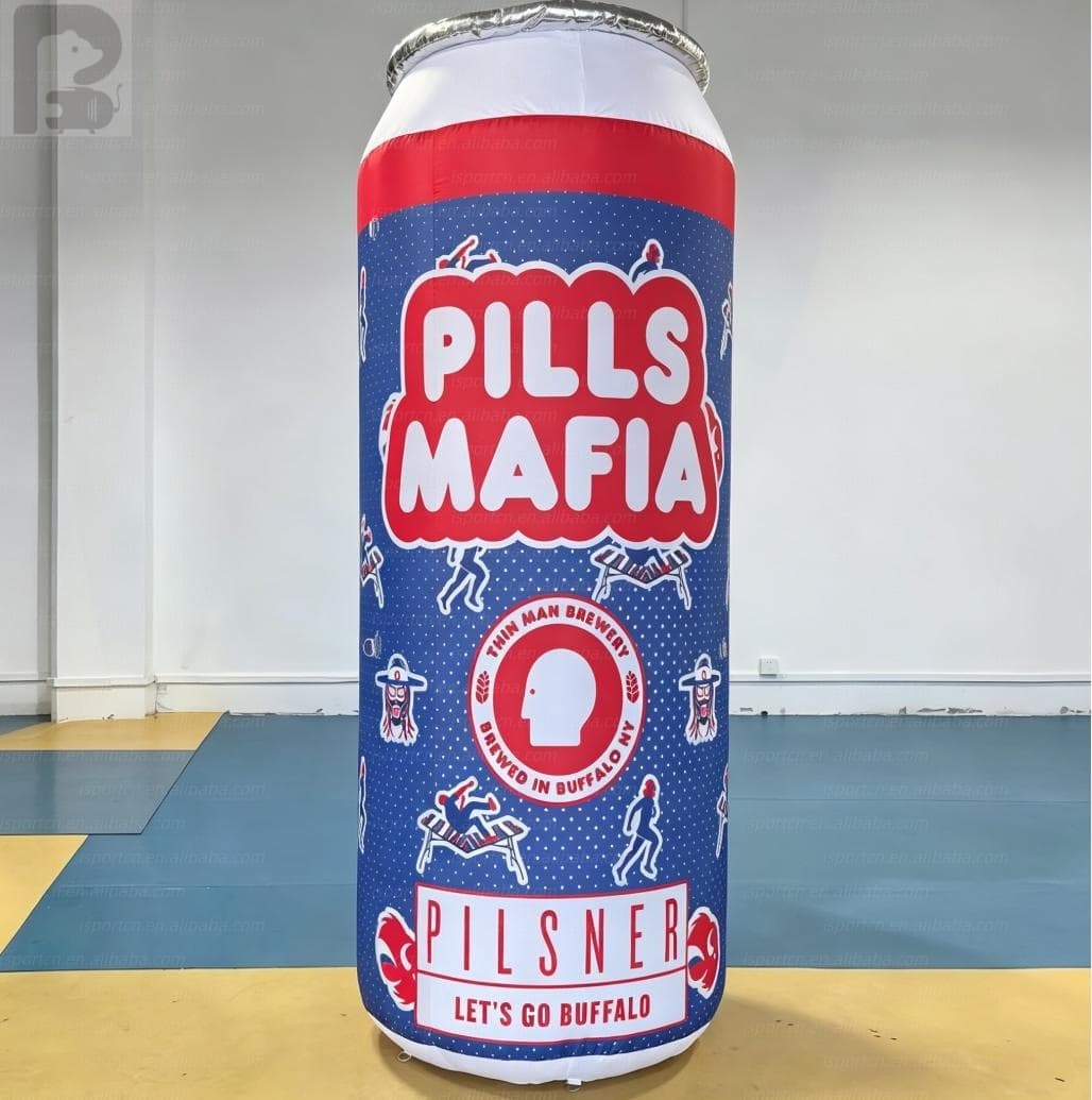 Custom LED Illuminated Inflatable Beverage Can Advertising Display