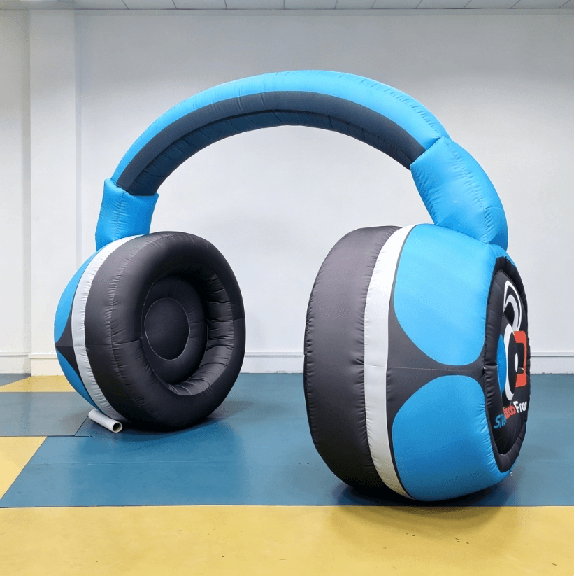 Custom Giant Inflatable Headphones for Audio Brand Promotions