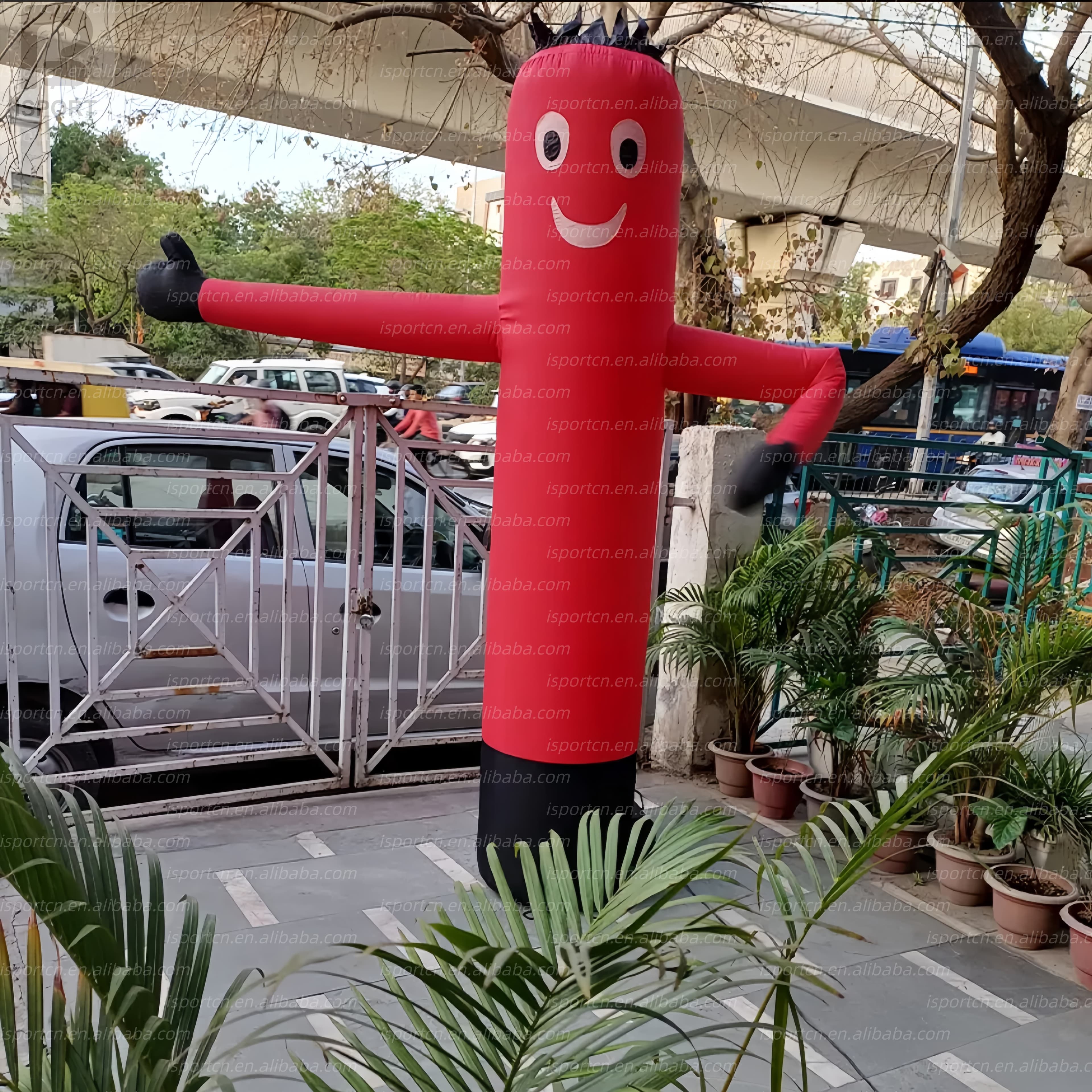 Custom Logo Inflatable Sky Dancer with Smile Face