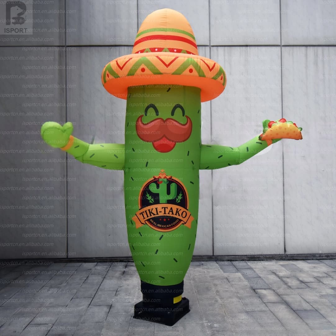 Giant Inflatable Waving Cactus Air Dancer with LED Lights