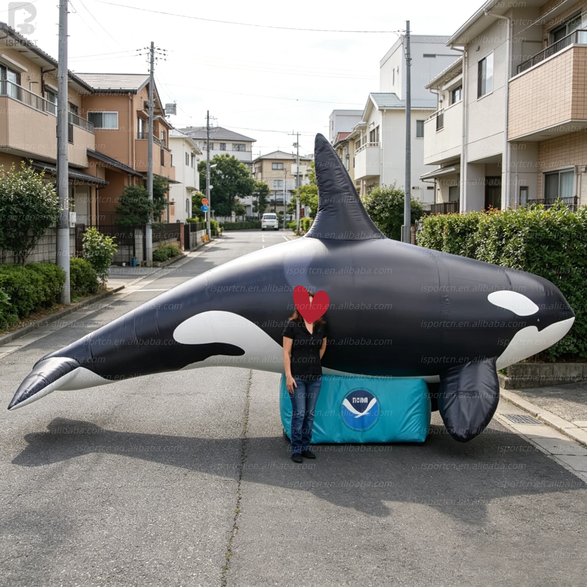 Custom Inflatable Whale for Aquarium Events and Ocean-Themed Promotions
