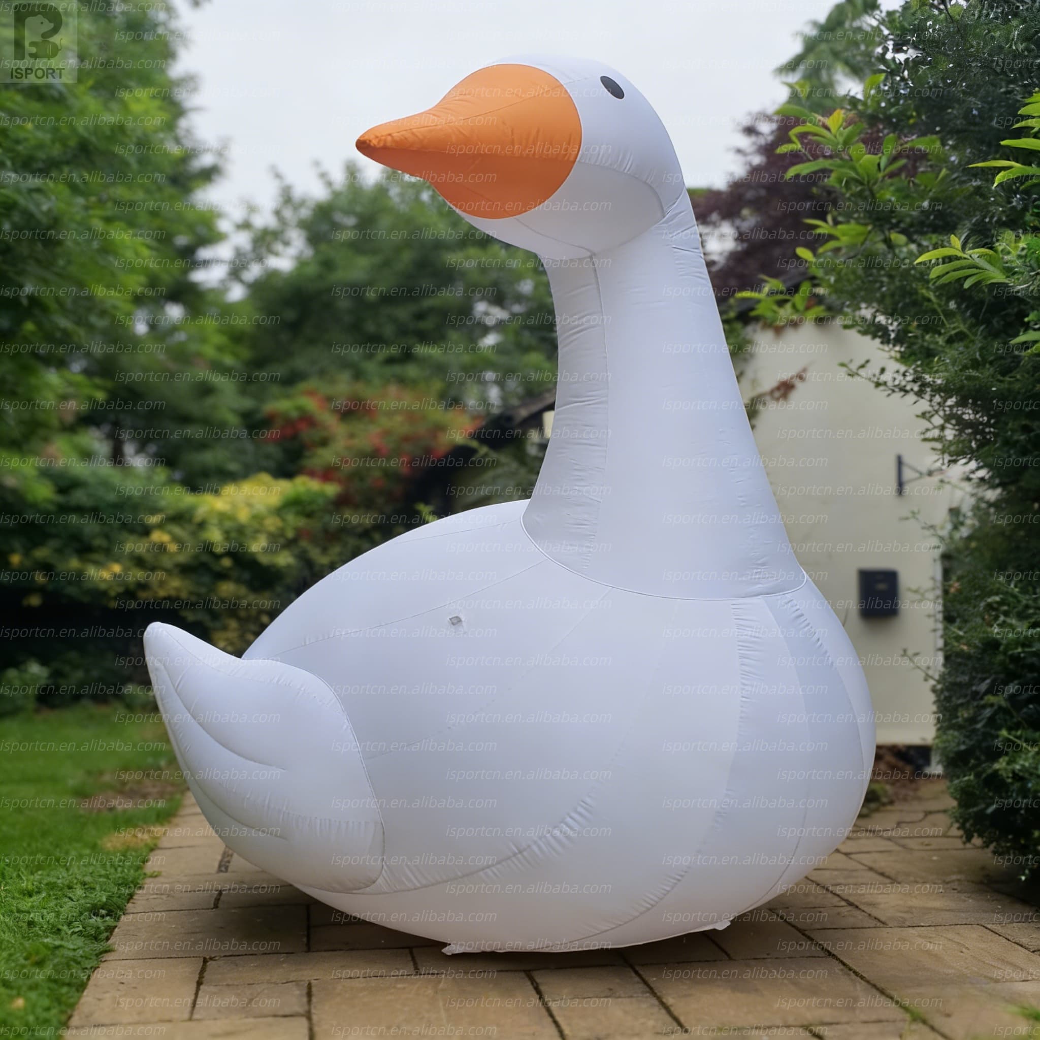 Giant Inflatable White Goose with LED Lighting for Events