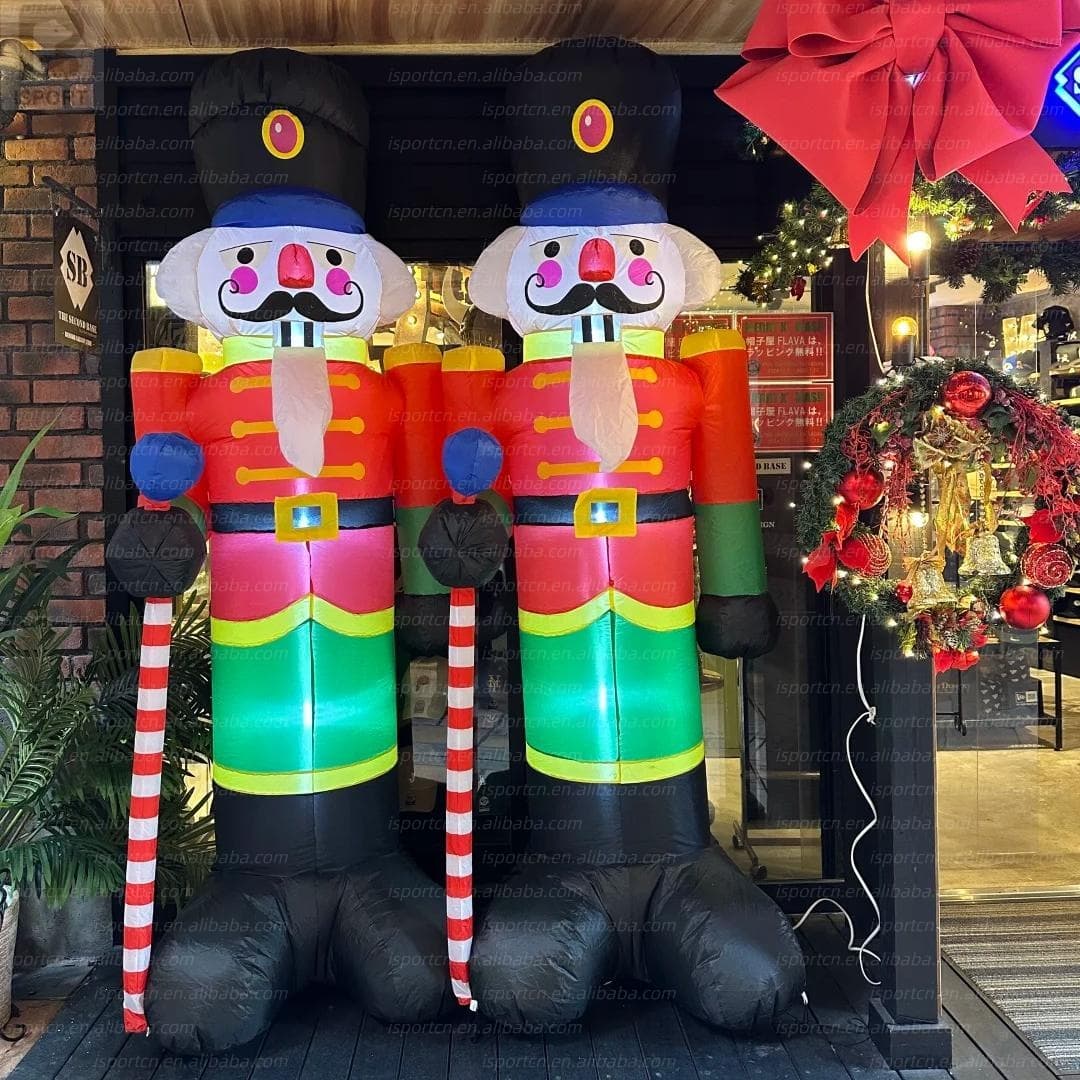 Giant Inflatable Nutcracker with LED Lights – Holiday Display