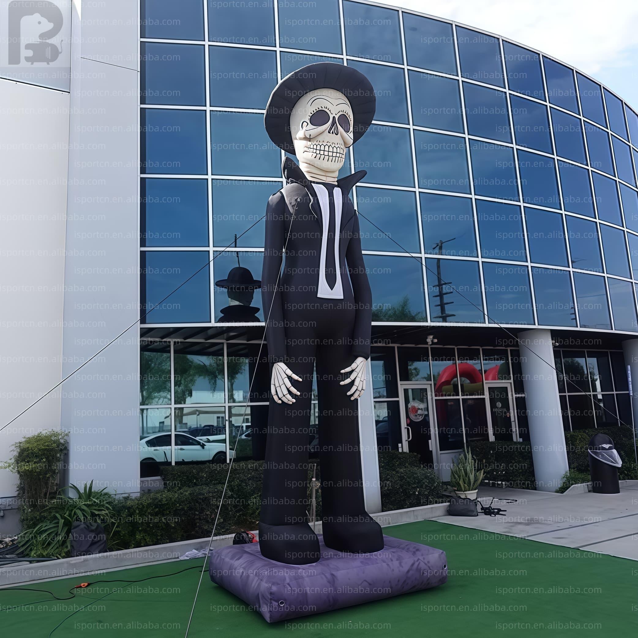Giant Inflatable Skeleton Man Statue for Halloween and Day of the Dead
