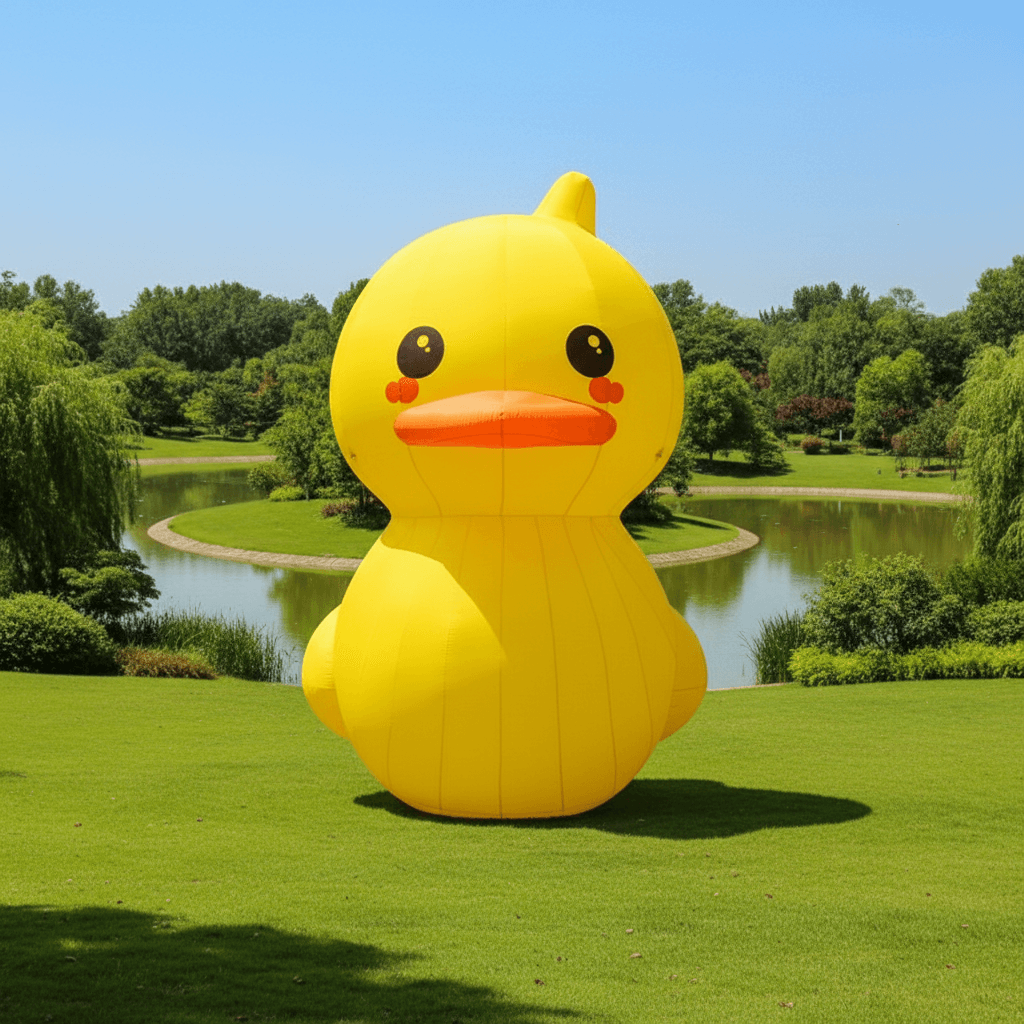 Giant Inflatable Yellow Duck Character for Events and Promotions