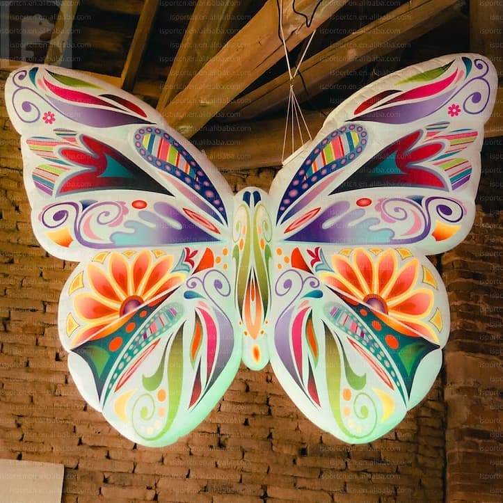 Giant LED Hanging Inflatable Butterfly with Colorful Wings
