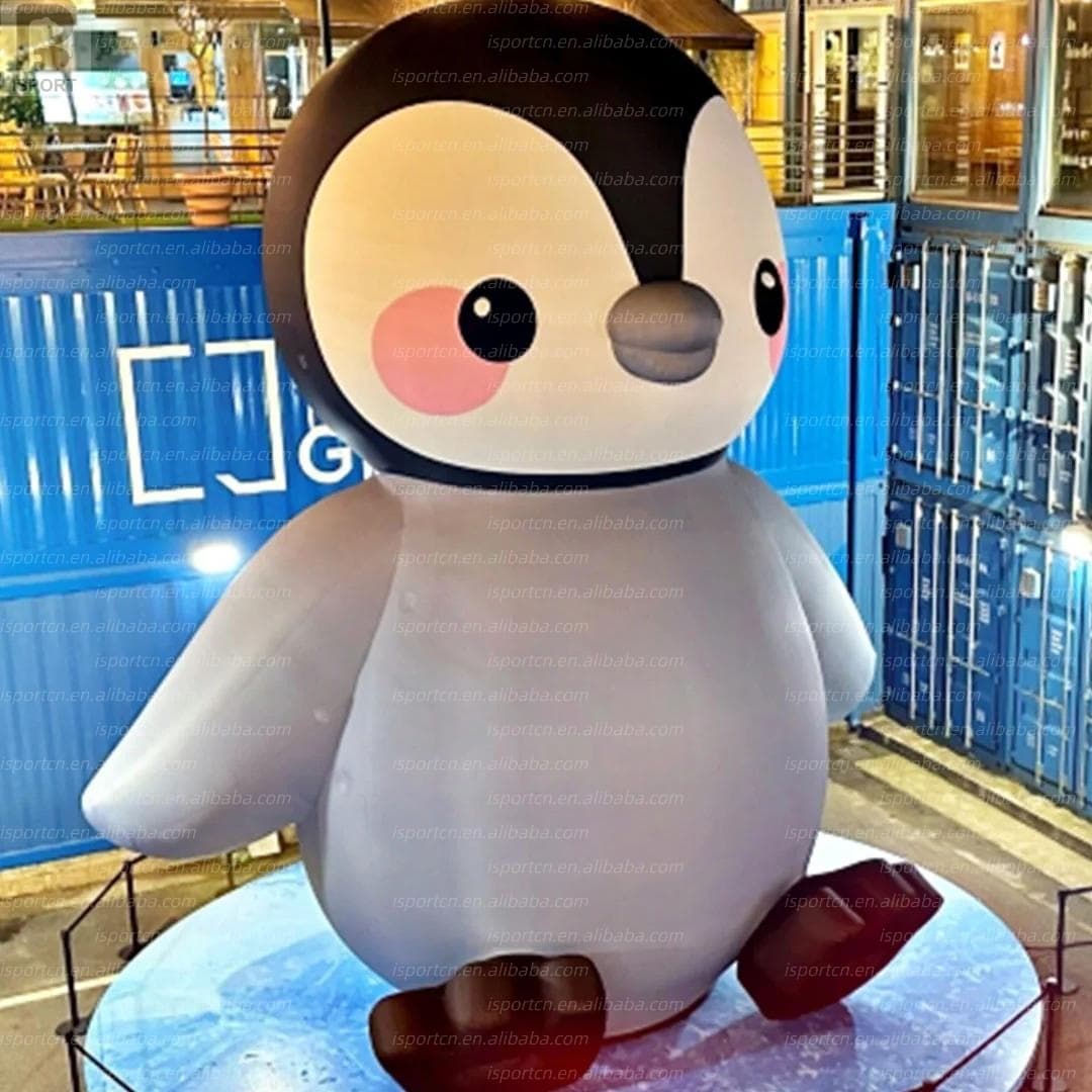 Giant LED Inflatable Penguin Character for Winter Events and Mall Displays