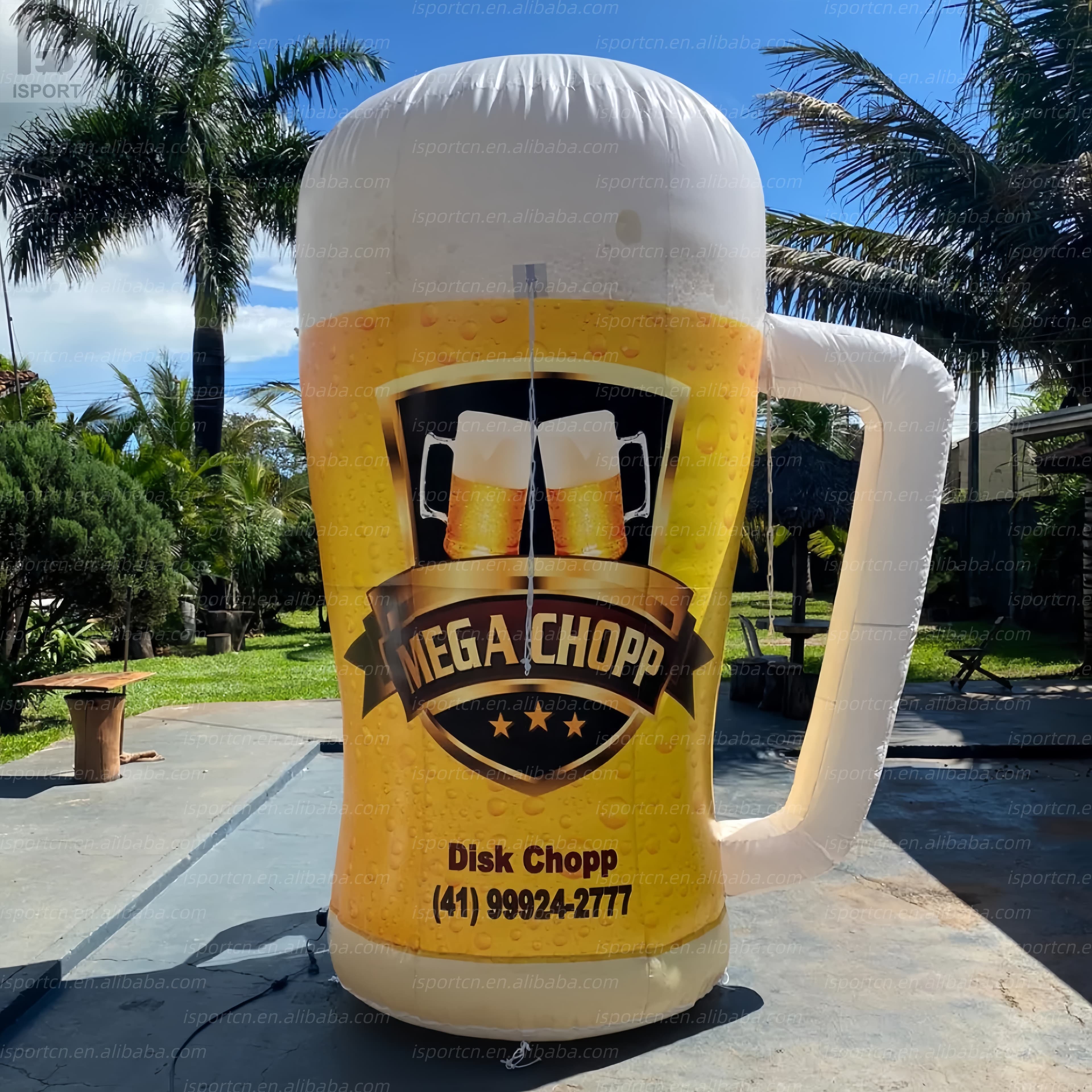 Giant Inflatable Beer Mug with Foam - Custom Advertising Display