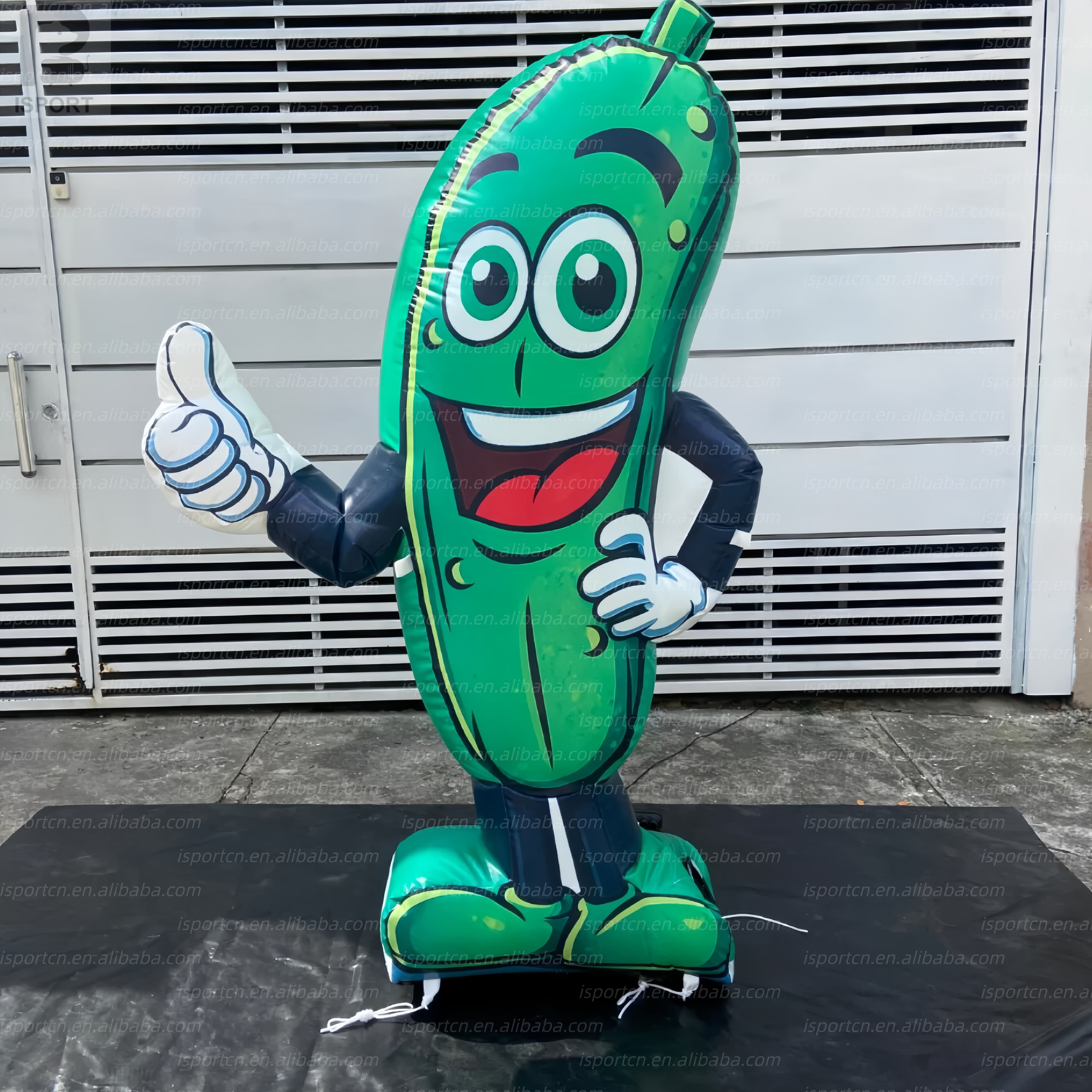 Giant Inflatable Cucumber Mascot with LED Lighting