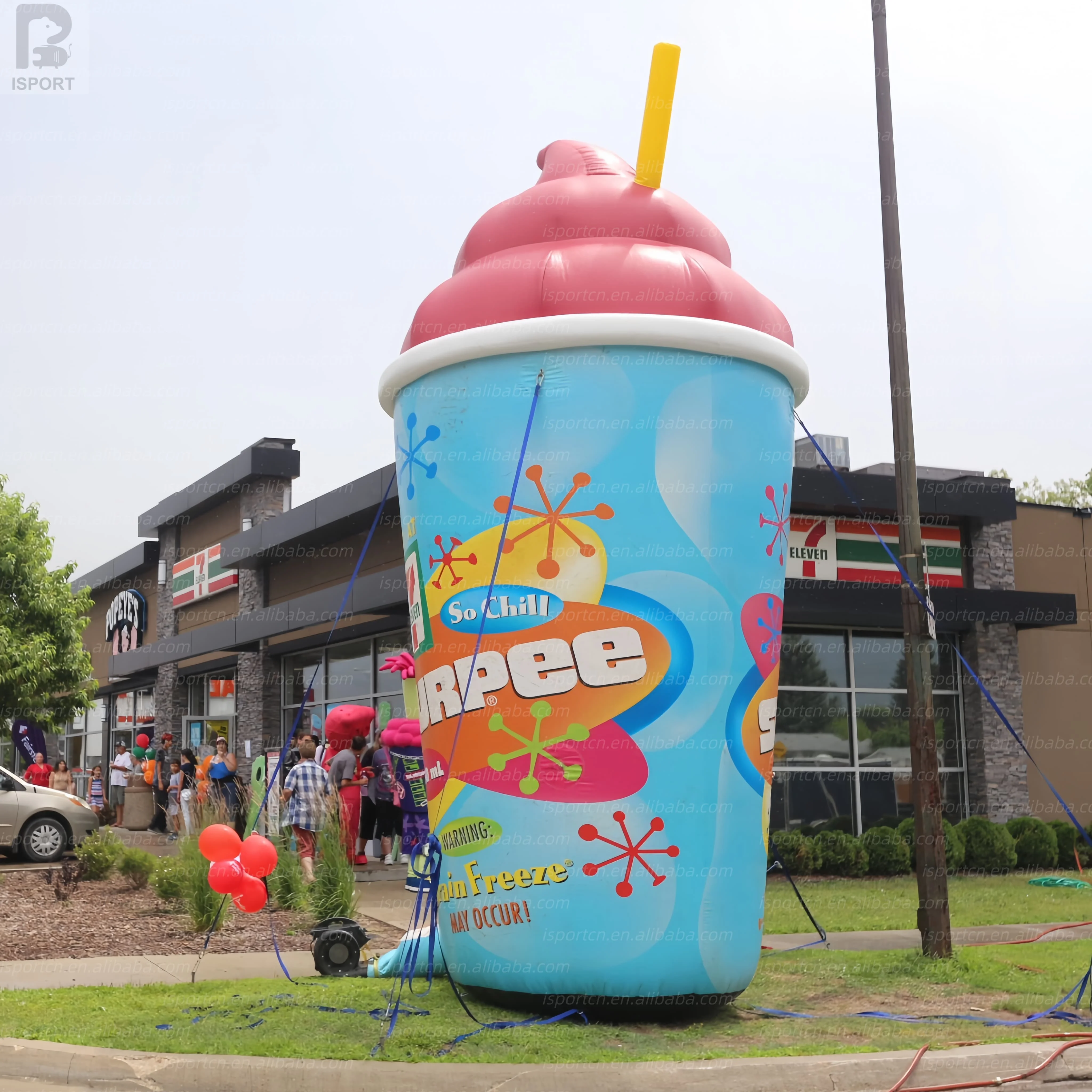 Giant Inflatable Milkshake Cup with Straw for Advertising
