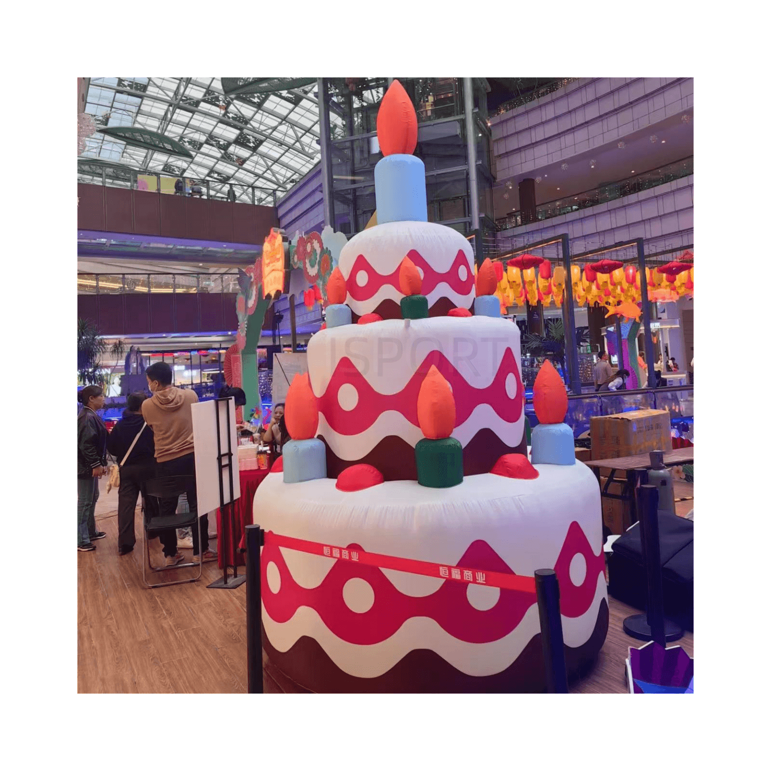 Giant Inflatable Birthday Cake Replica for Celebrations and Events