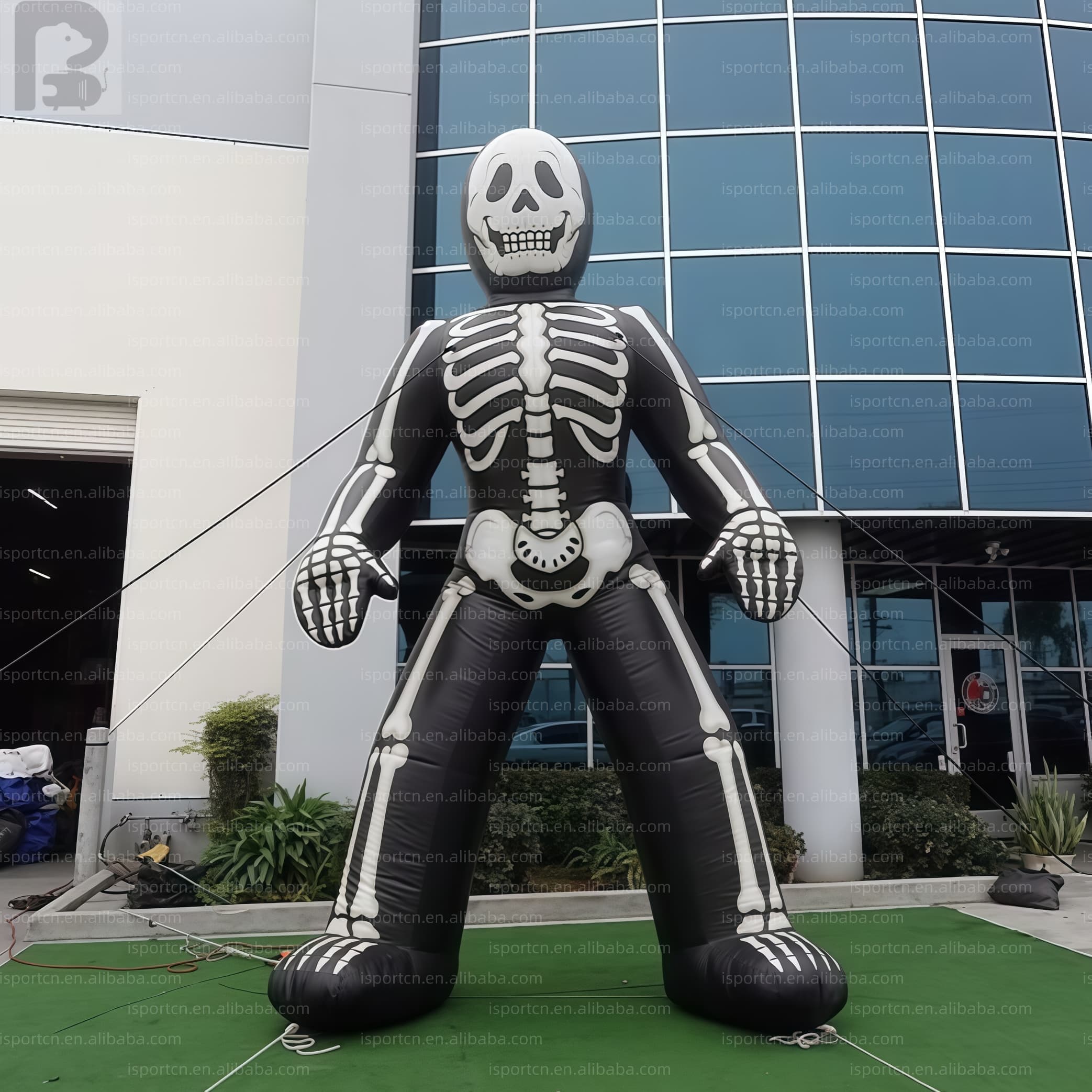 Giant Inflatable Skeleton Character for Halloween Advertising