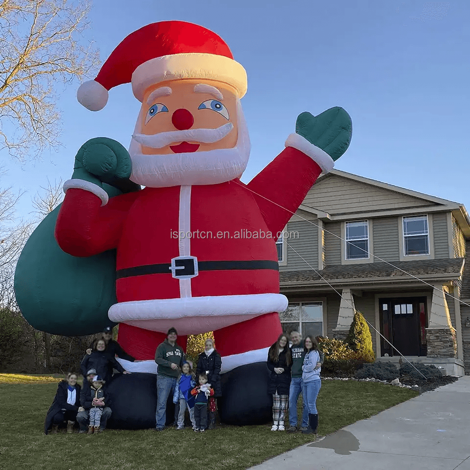 Inflatable Santa Claus Photo Prop for Holiday Events