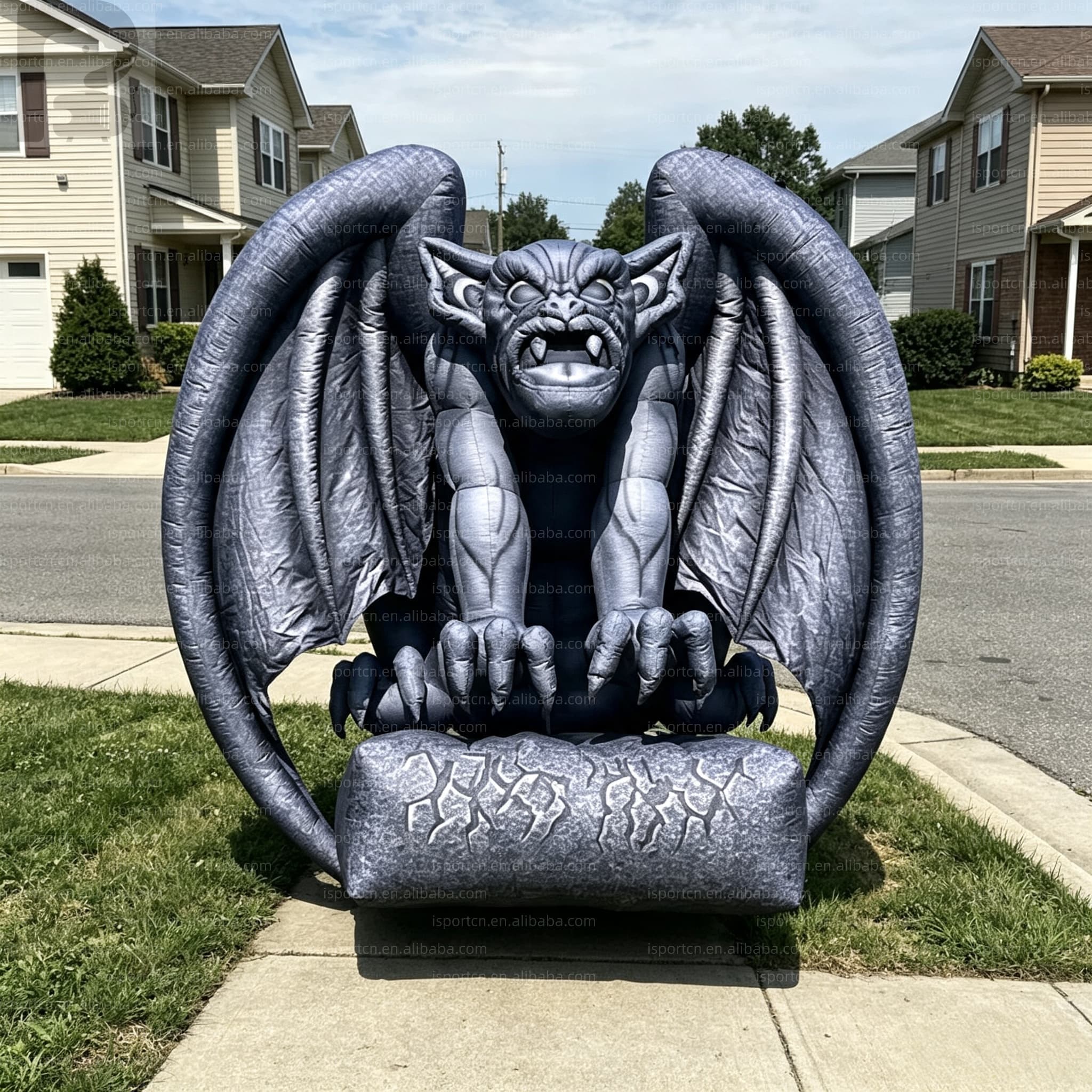 Giant Winged Gargoyle Inflatable Halloween Prop