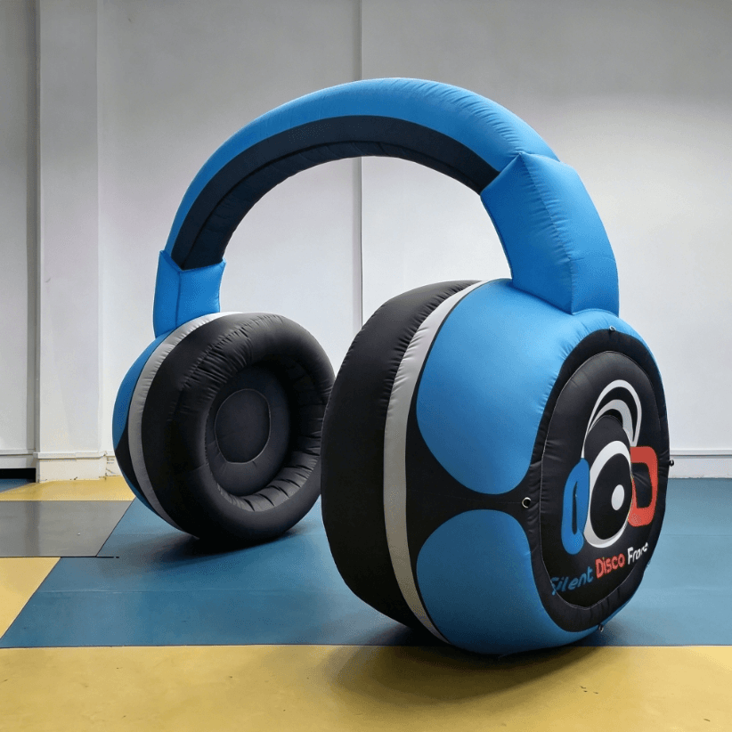 Custom Printed Giant Inflatable Headphones for Music Festivals