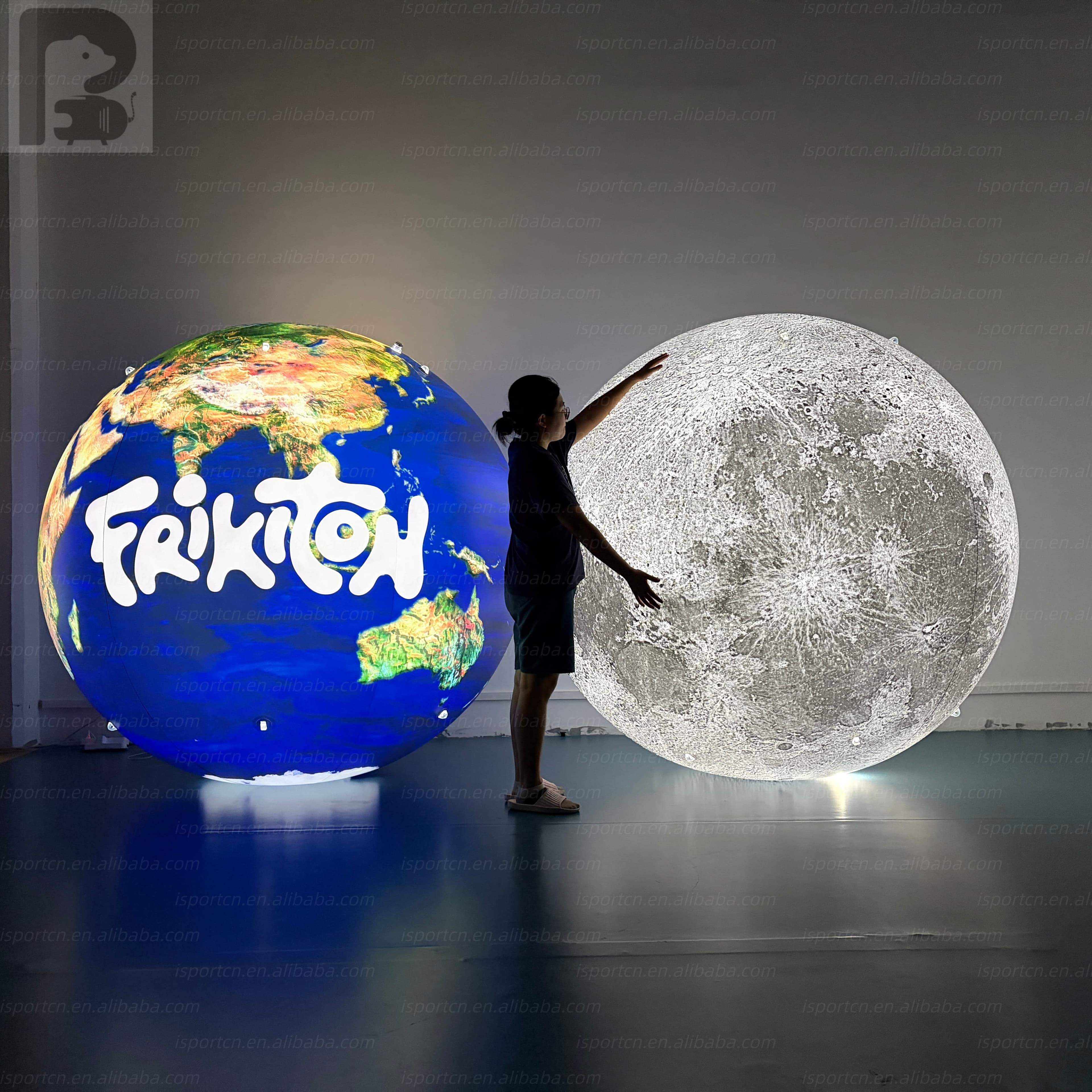 Custom LED Illuminated Inflatable Globe Sphere for Education & Events