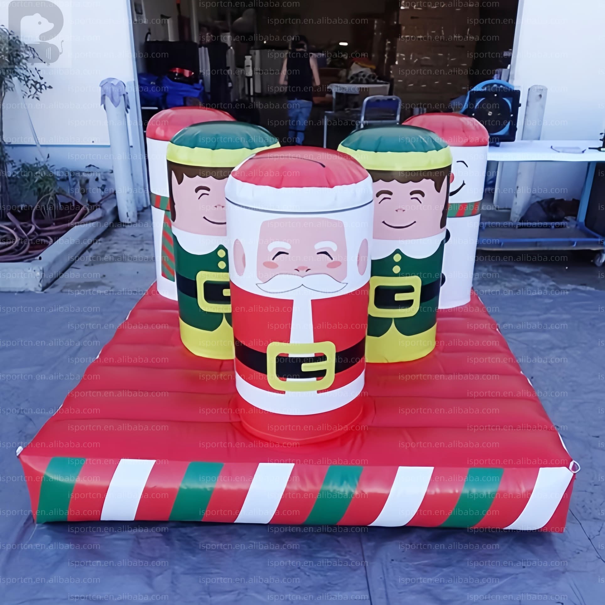 Inflatable Christmas Character Throwing Game Display