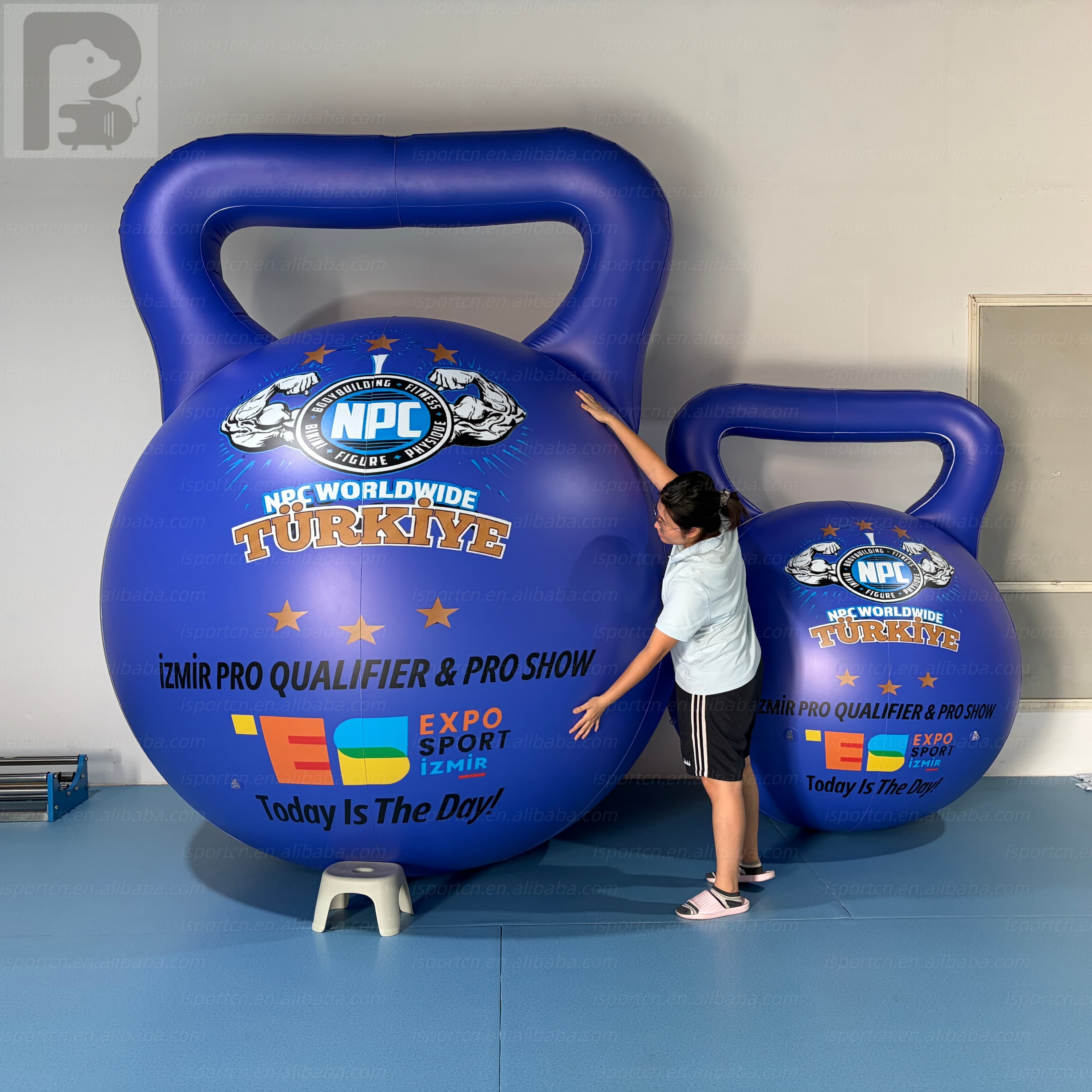 Giant Inflatable LED Kettlebell for Gyms and Fitness Events