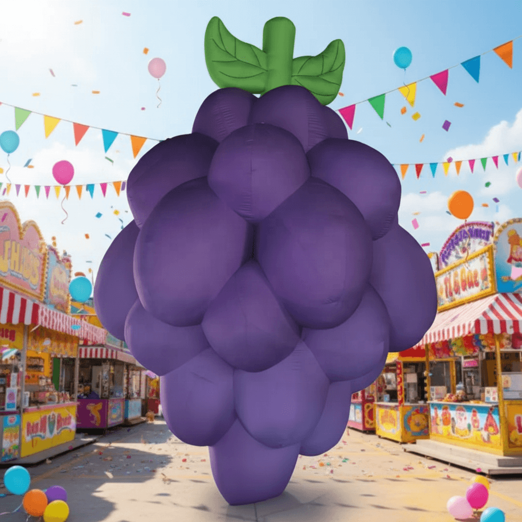LED Lit Giant Inflatable Grape Cluster for Events and Promotions