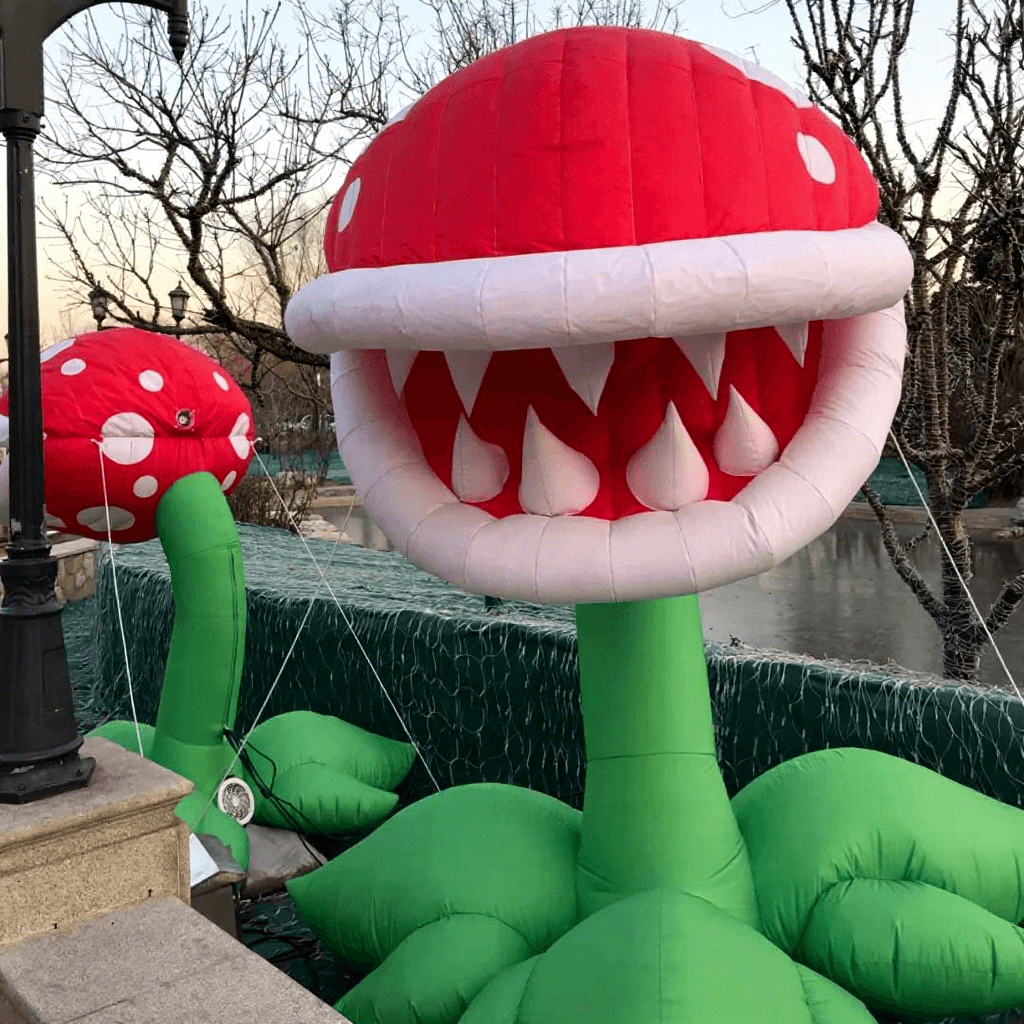 LED Lit Inflatable Piranha Plant for Events and Promotions