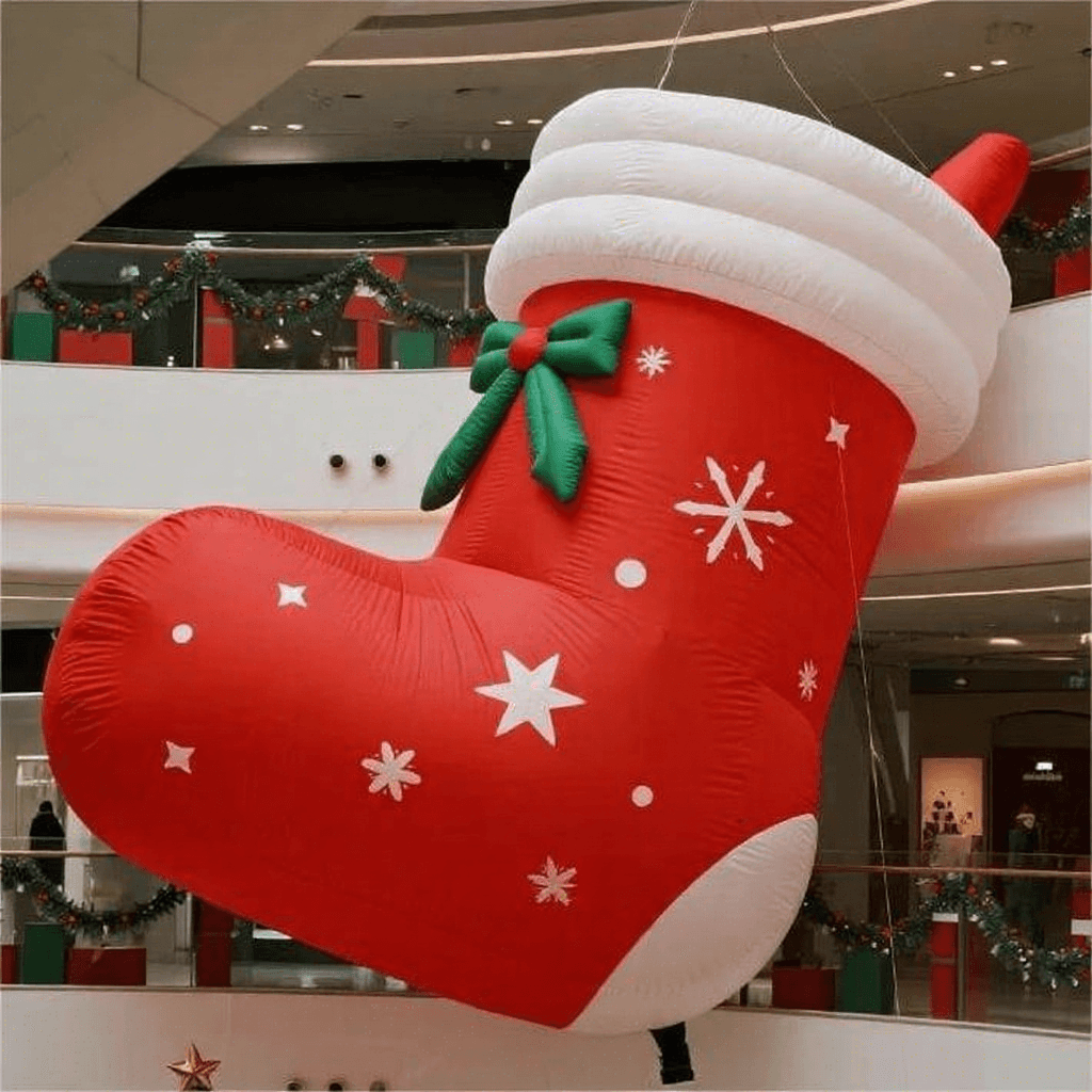 LED Lit Interactive Christmas Stocking Inflatable