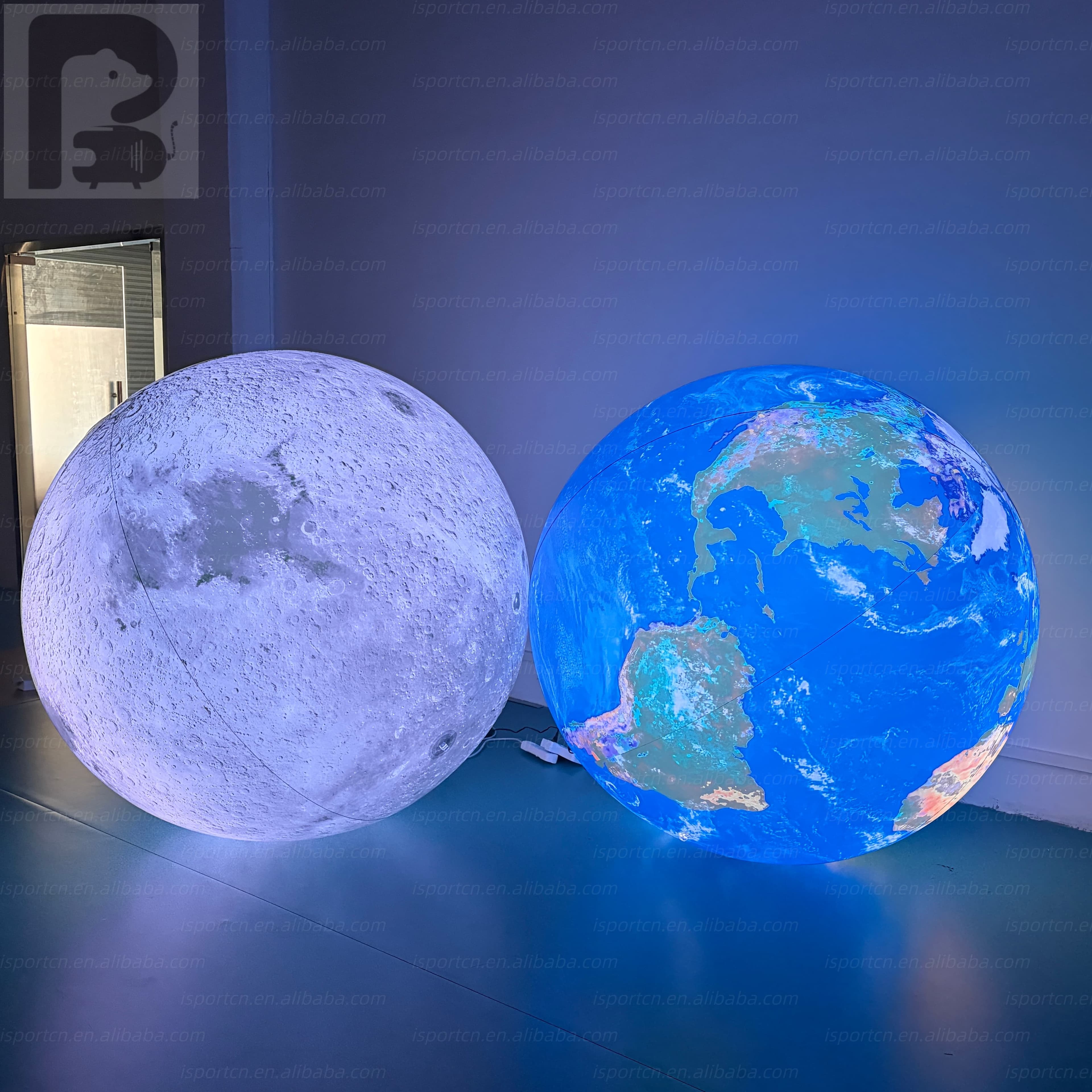 Custom LED Inflatable Planet Sphere Advertising Balloon