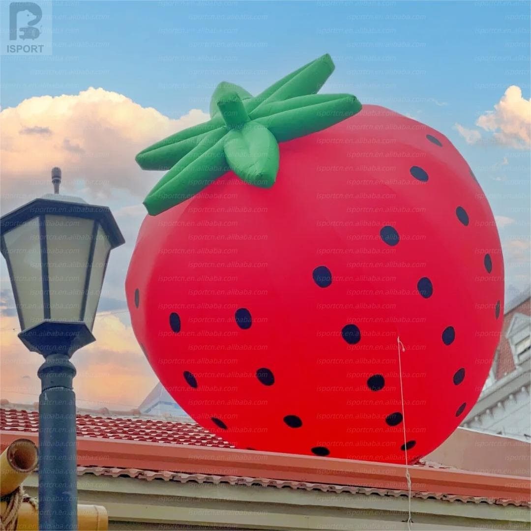 Giant Inflatable Strawberry Prop for Events and Promotions