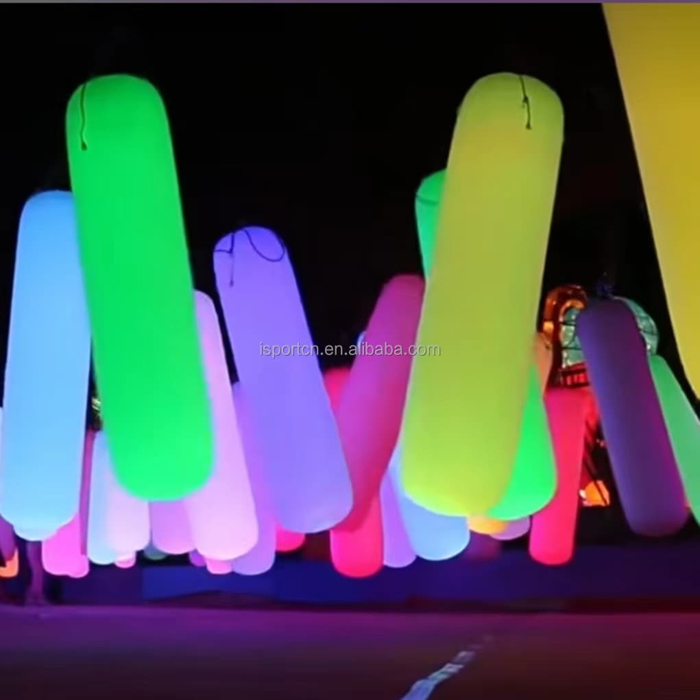 Interactive LED Color-Changing Inflatable Light Column