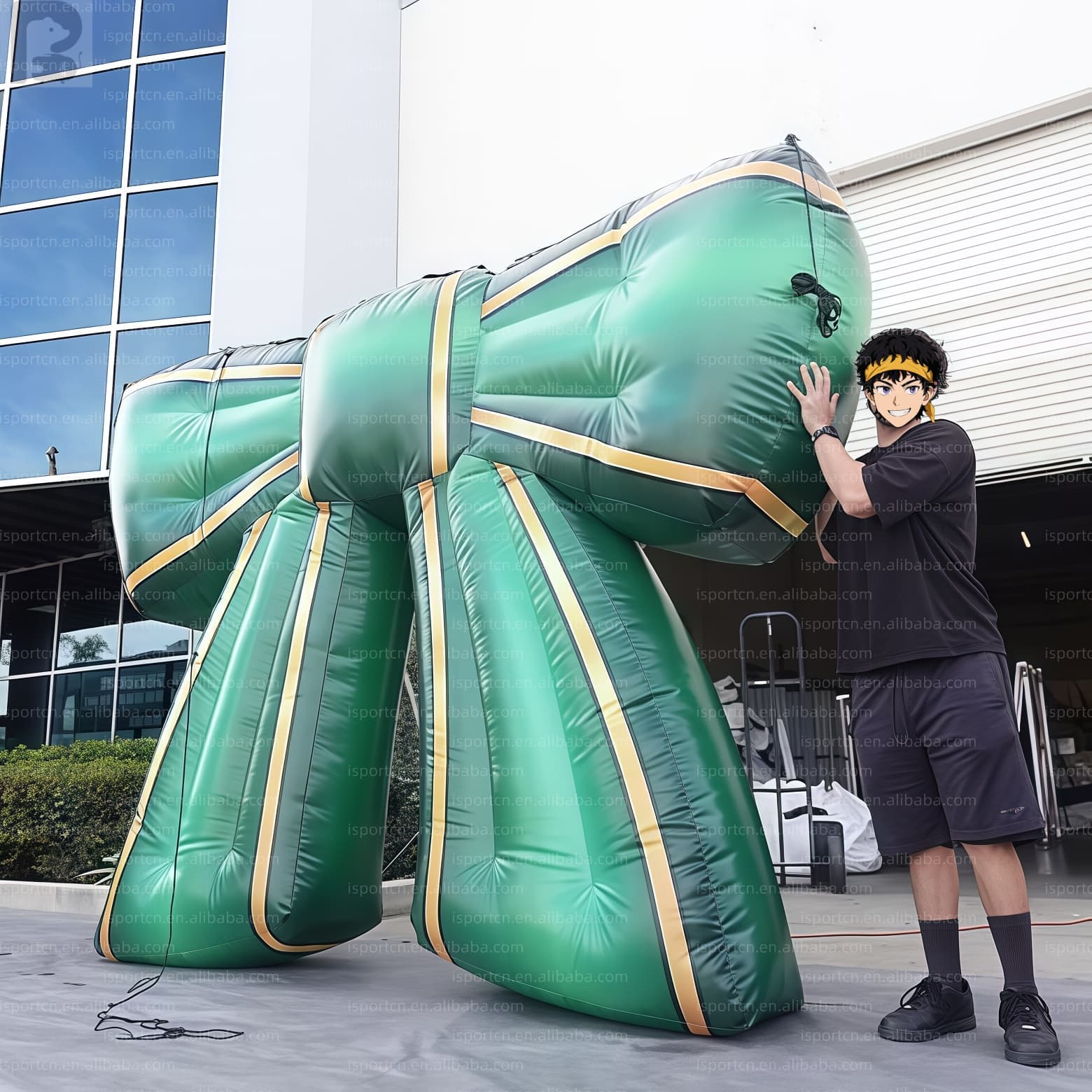Giant Inflatable Christmas Bow for Holiday Decoration