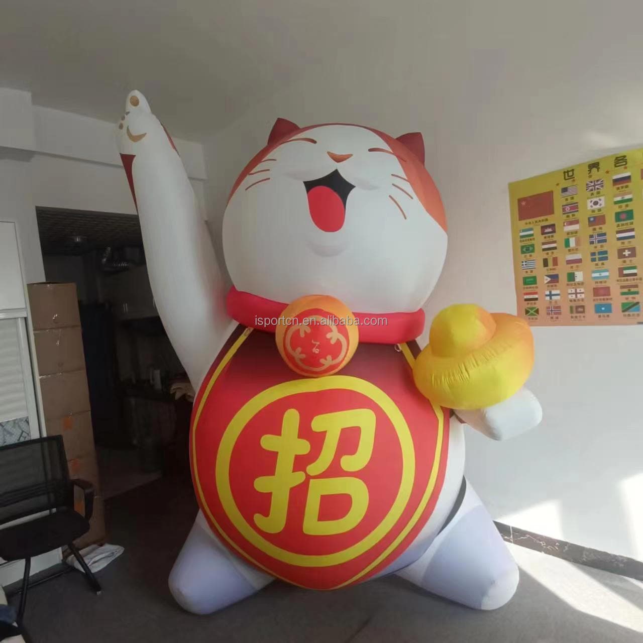 Giant Inflatable Lucky Cat Maneki-Neko for Outdoor Advertising