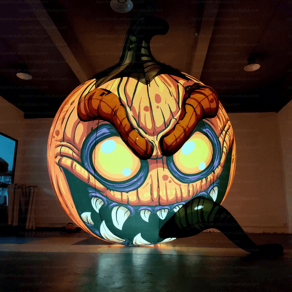 Giant Inflatable Halloween Pumpkin with Built-In Fan