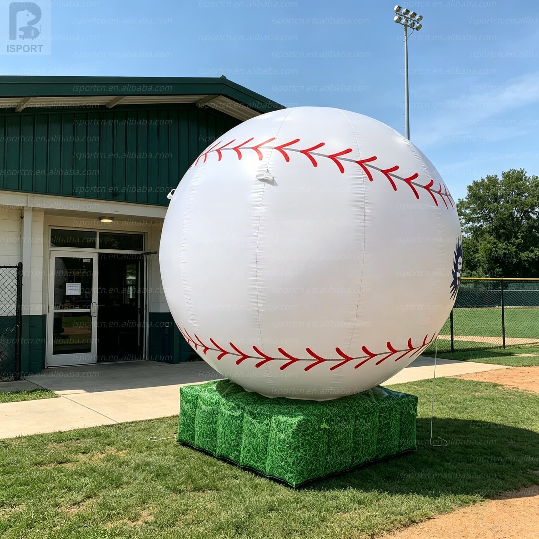 Giant Inflatable Softball with Base for Events and Promotions